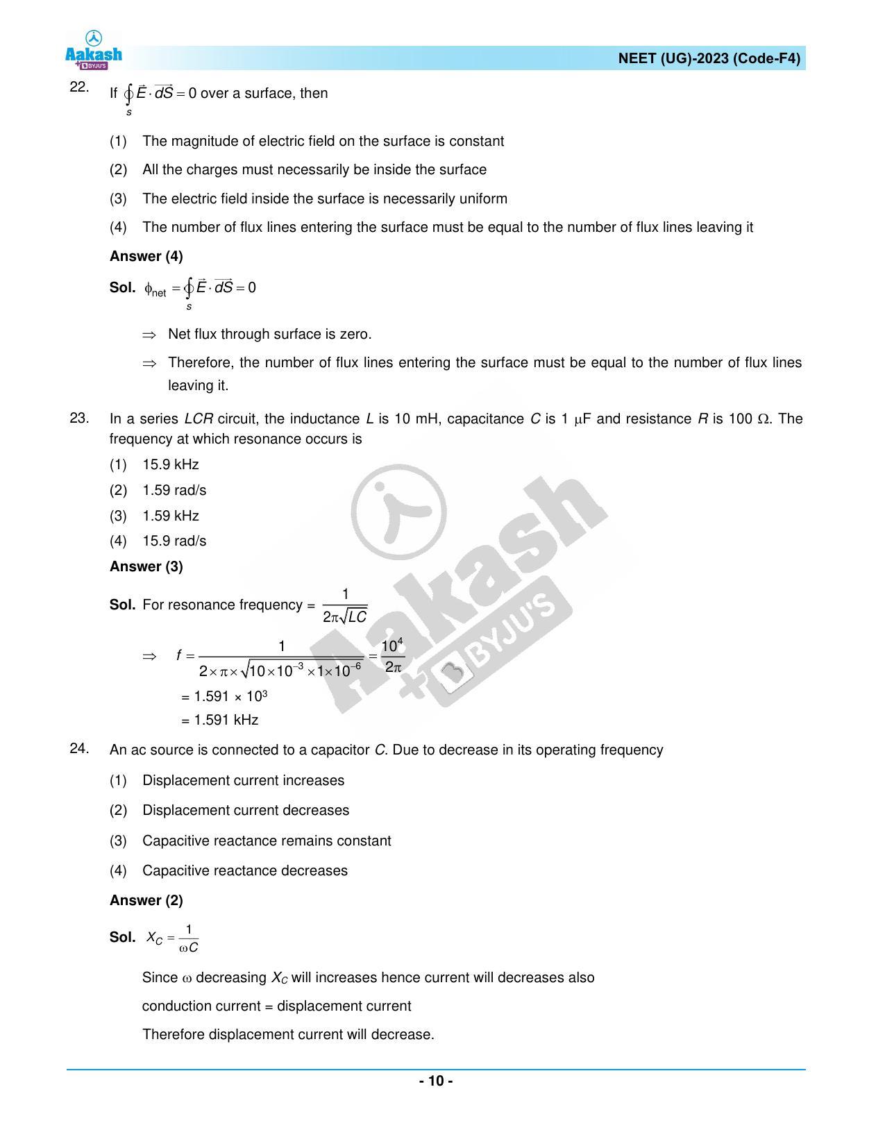 NEET 2023 Question Paper F4 - Page 10