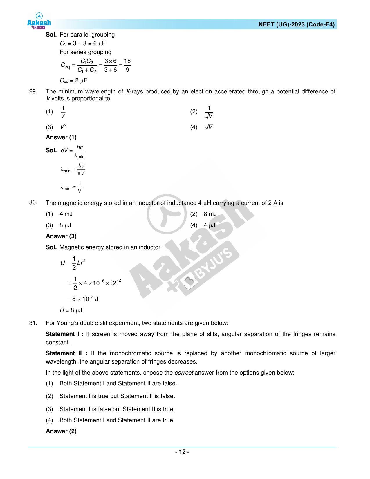 NEET 2023 Question Paper F4 - Page 12