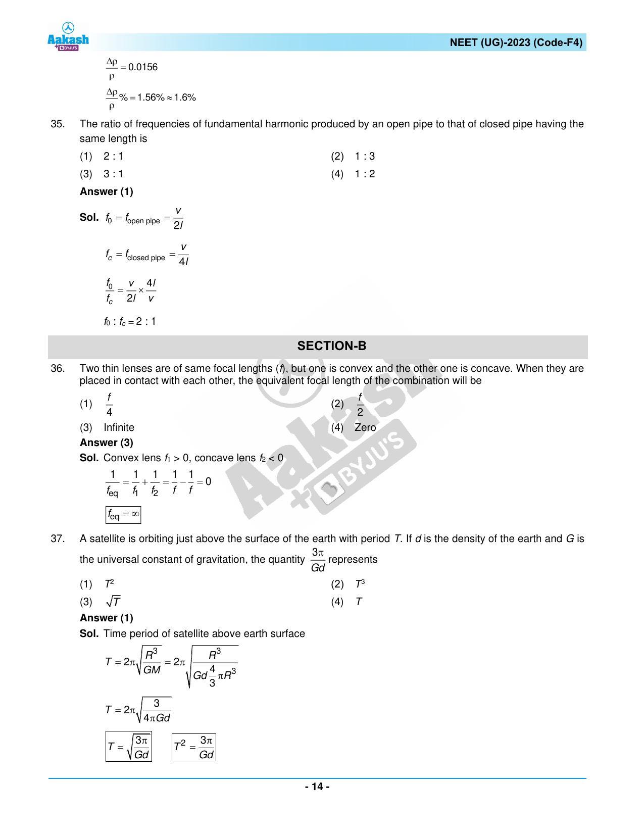 NEET 2023 Question Paper F4 - Page 14