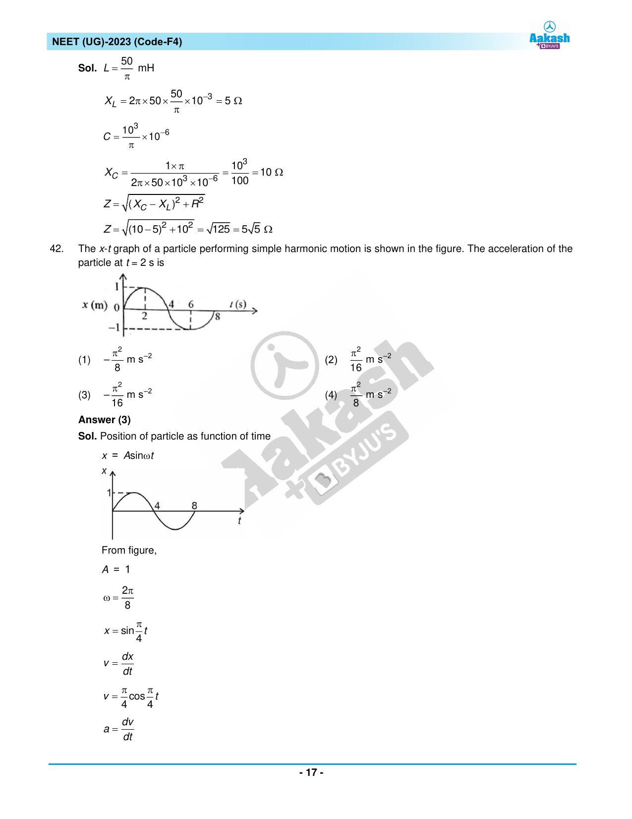 NEET 2023 Question Paper F4 - Page 17