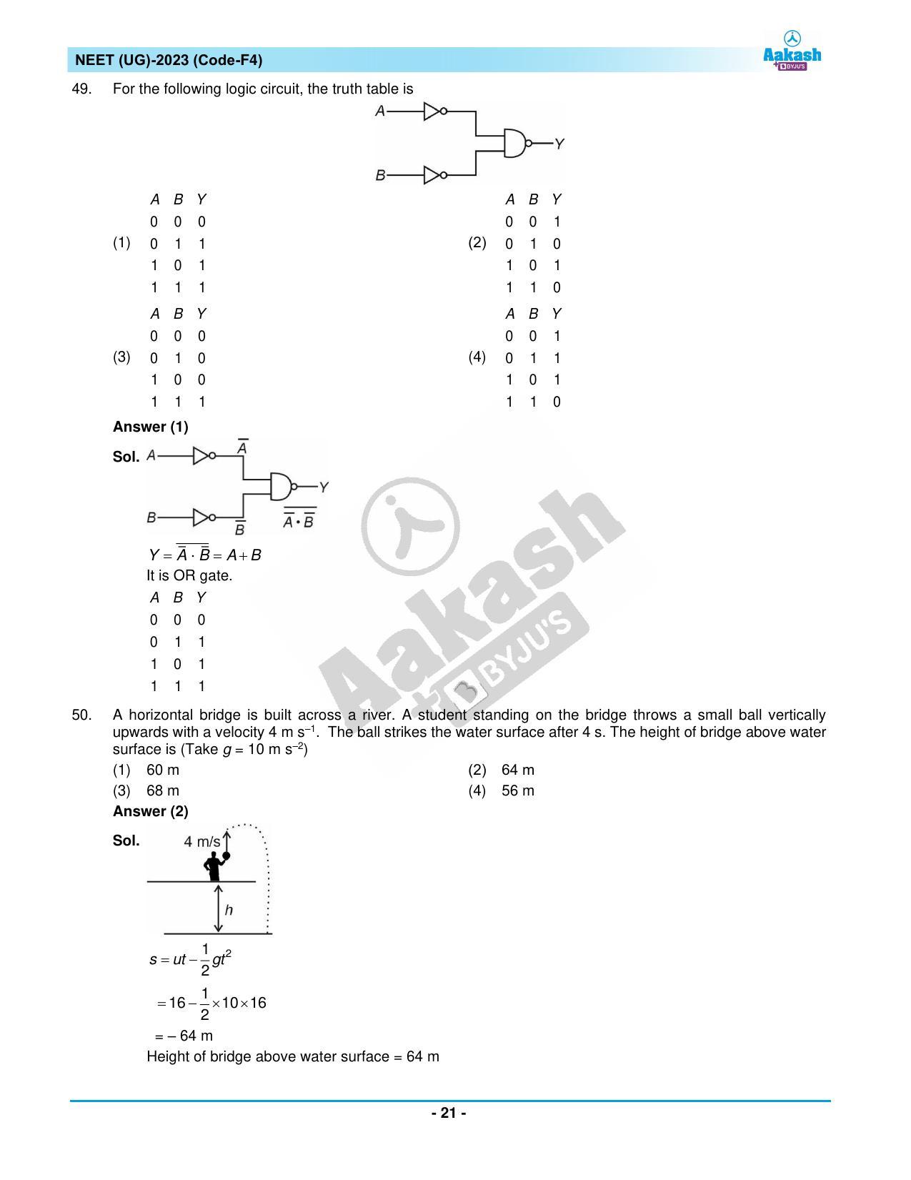NEET 2023 Question Paper F4 - Page 21