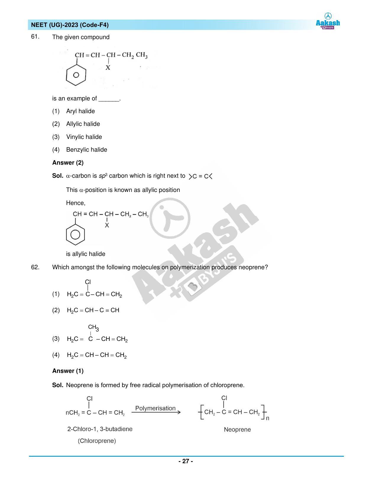 NEET 2023 Question Paper F4 - Page 27