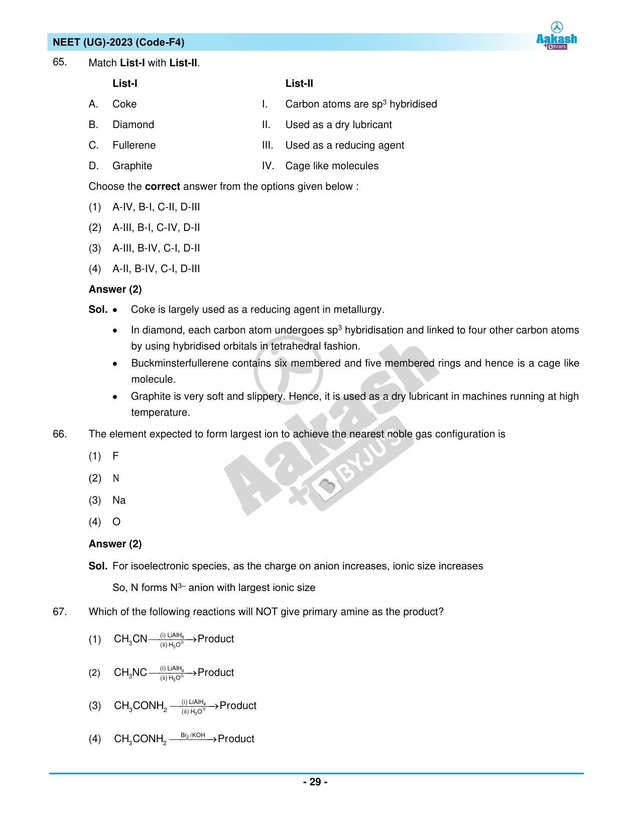 NEET 2023 Question Paper F4 - Page 29