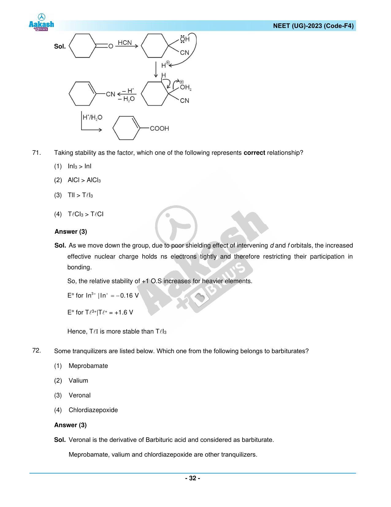 NEET 2023 Question Paper F4 - Page 32