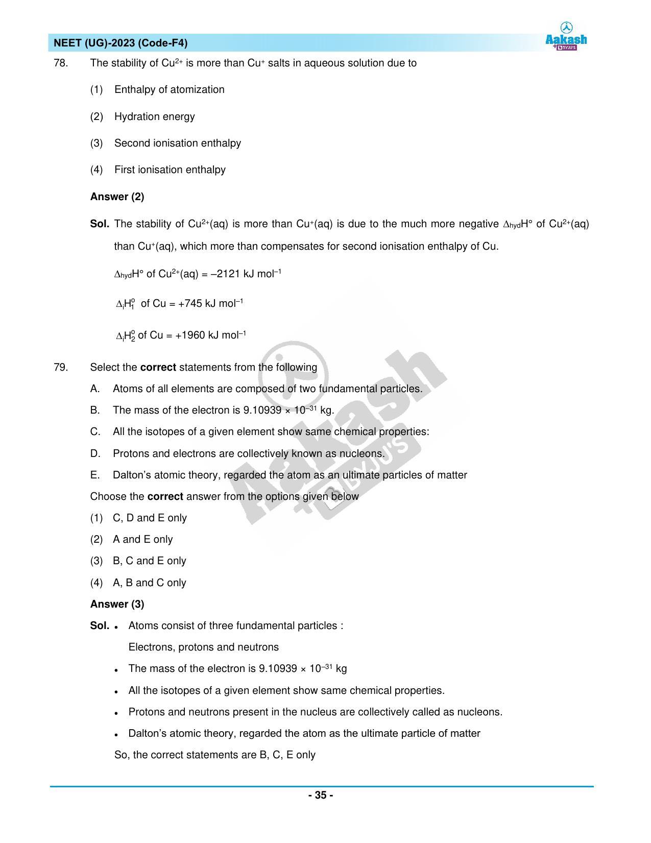 NEET 2023 Question Paper F4 - Page 35