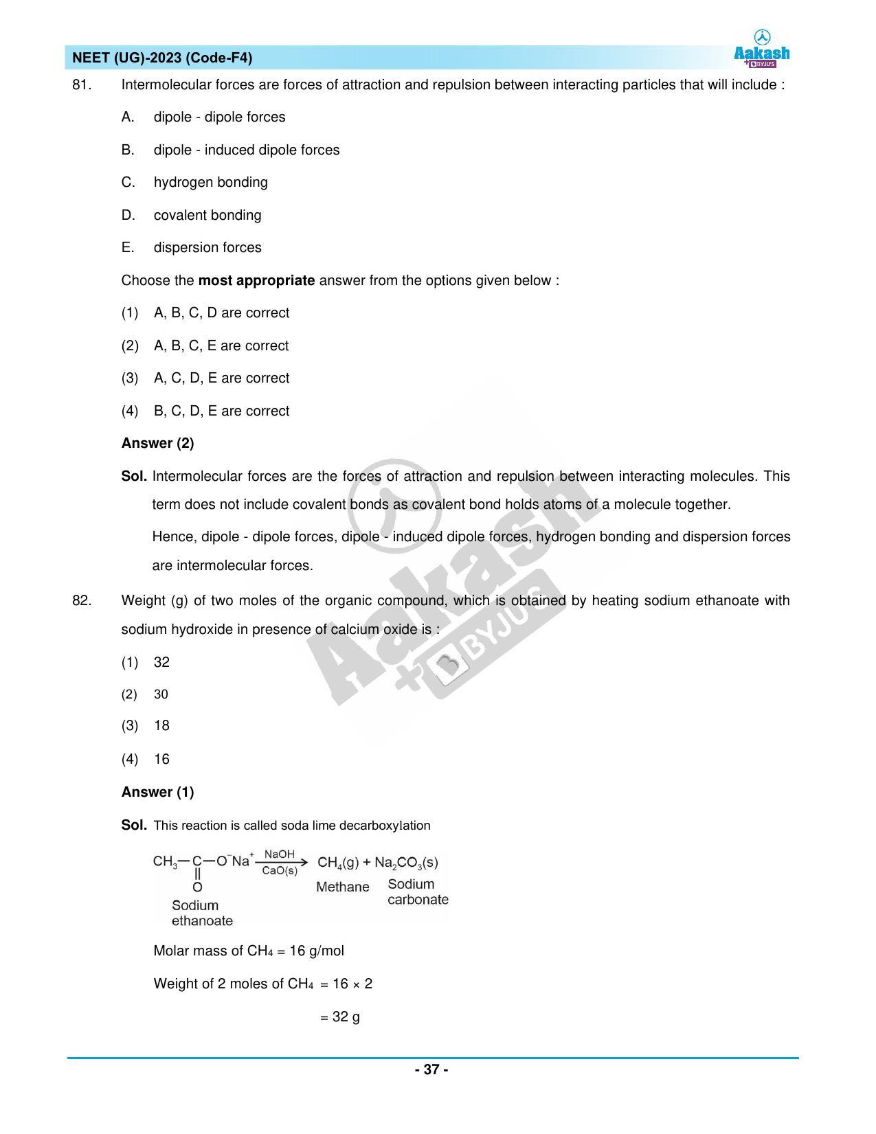 NEET 2023 Question Paper F4 - Page 37