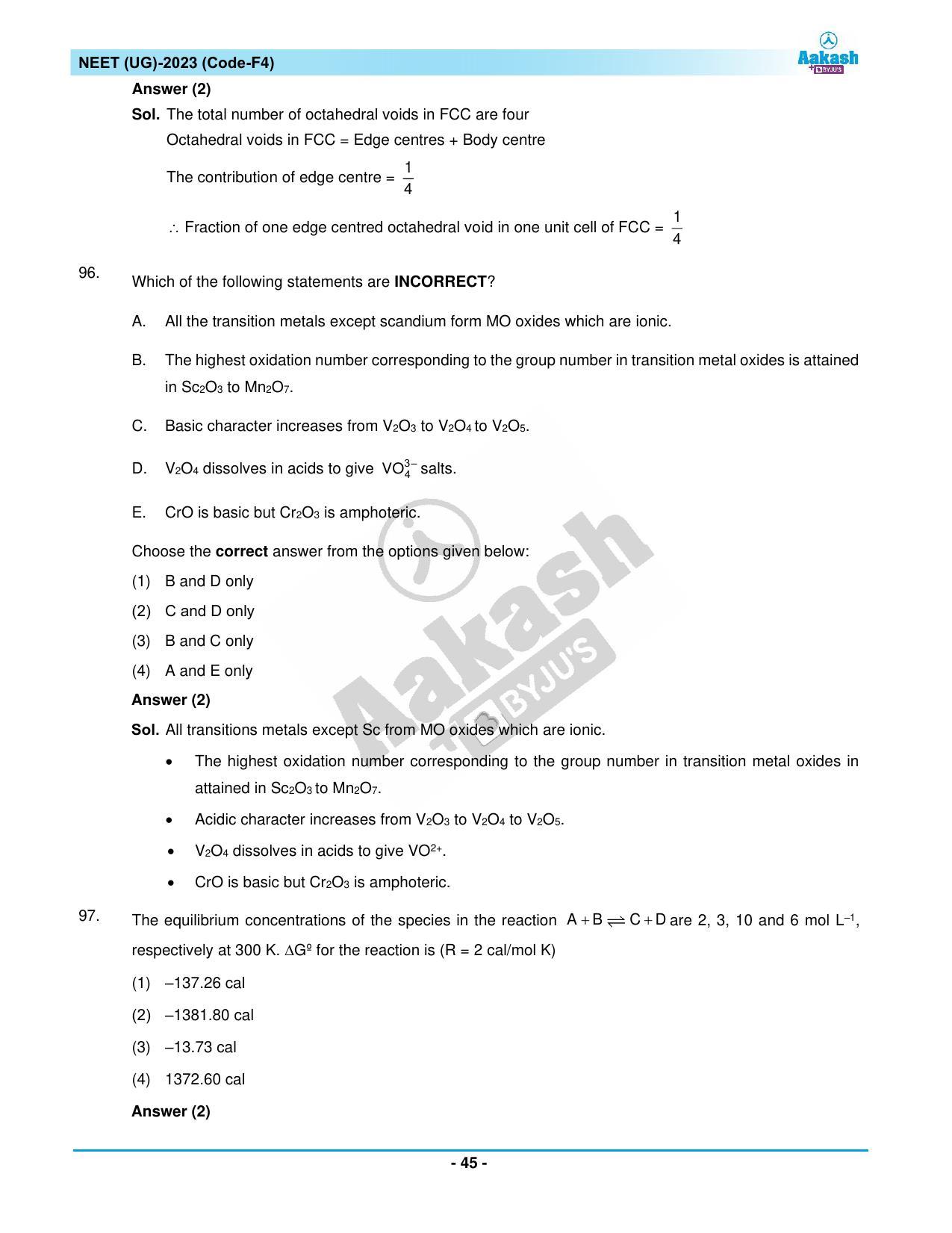 NEET 2023 Question Paper F4 - Page 45