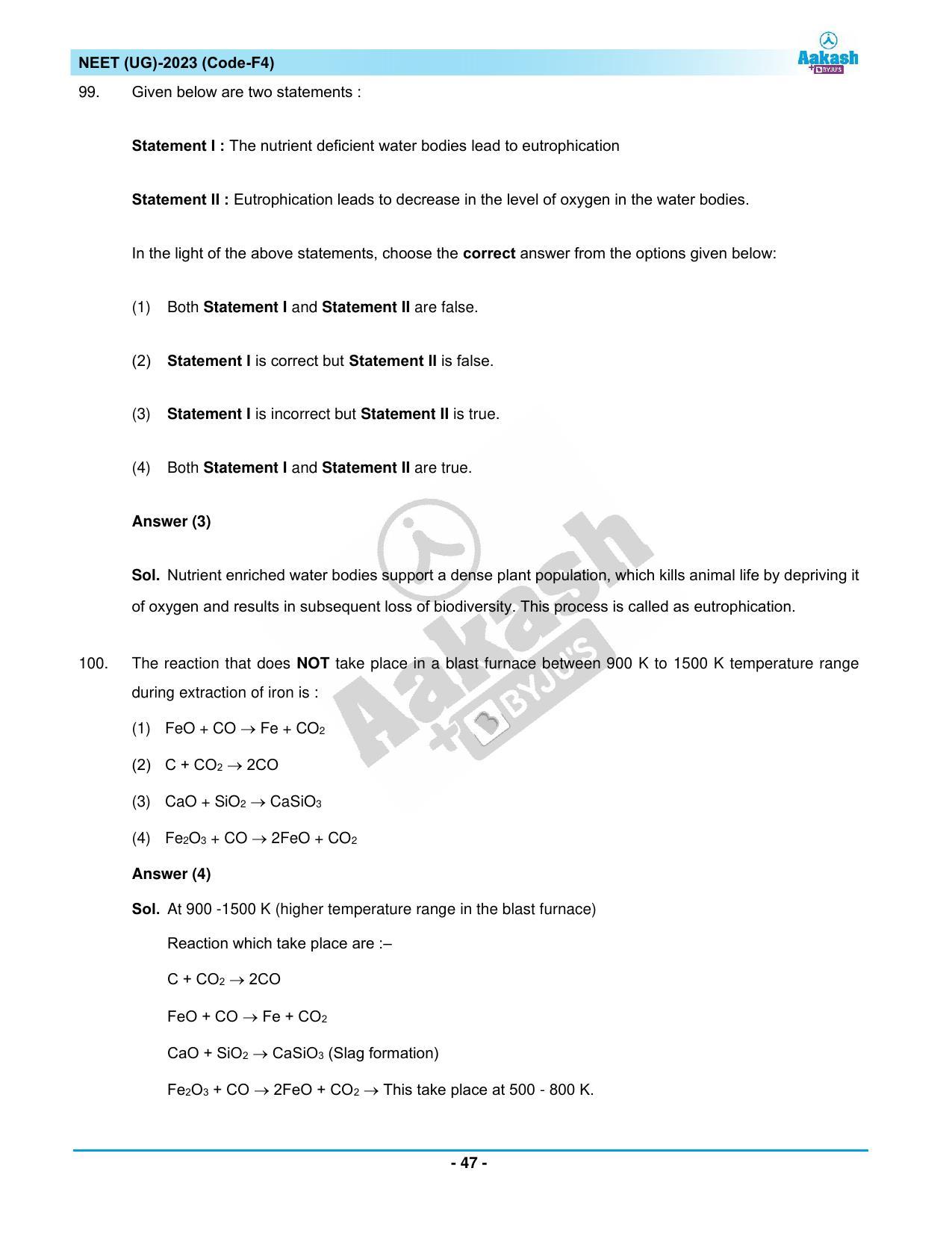 NEET 2023 Question Paper F4 - Page 47