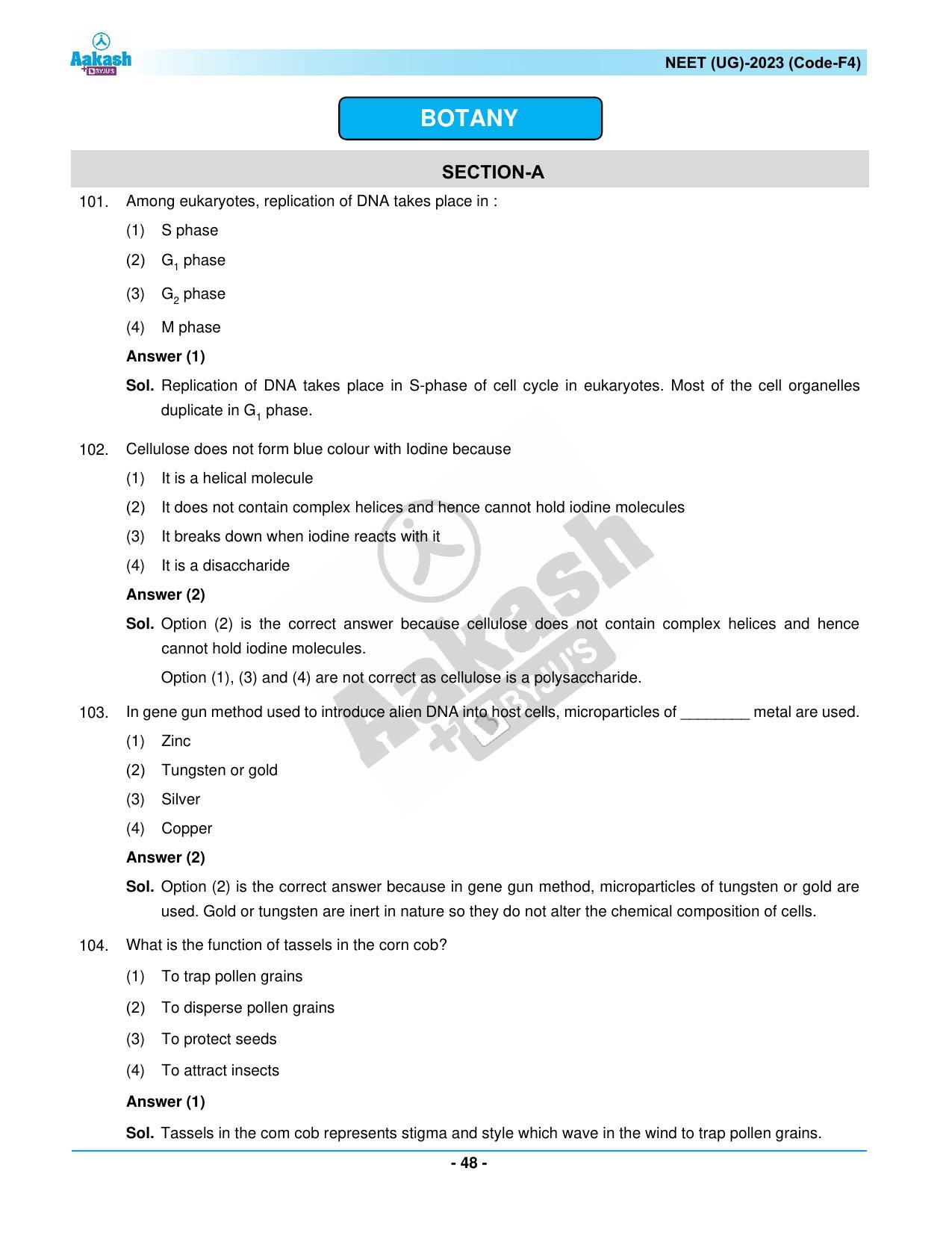 NEET 2023 Question Paper F4 - Page 48