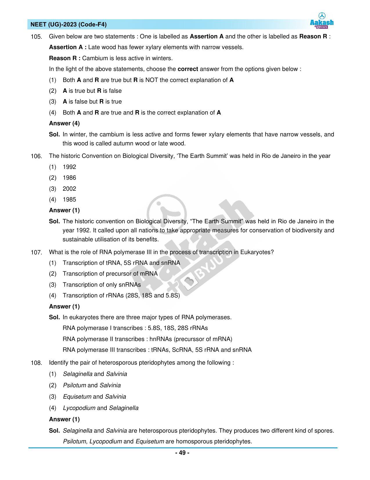 NEET 2023 Question Paper F4 - Page 49