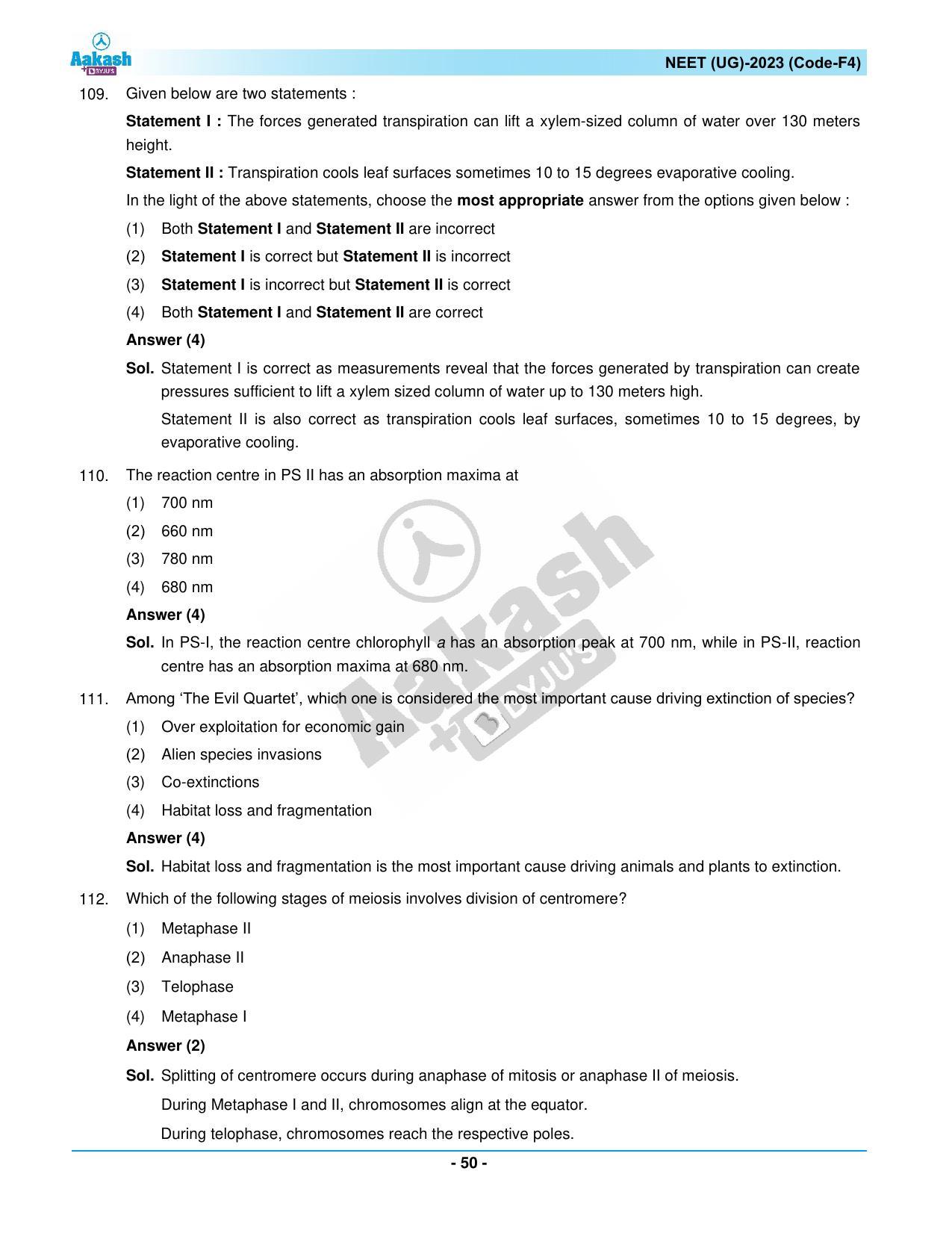 NEET 2023 Question Paper F4 - Page 50