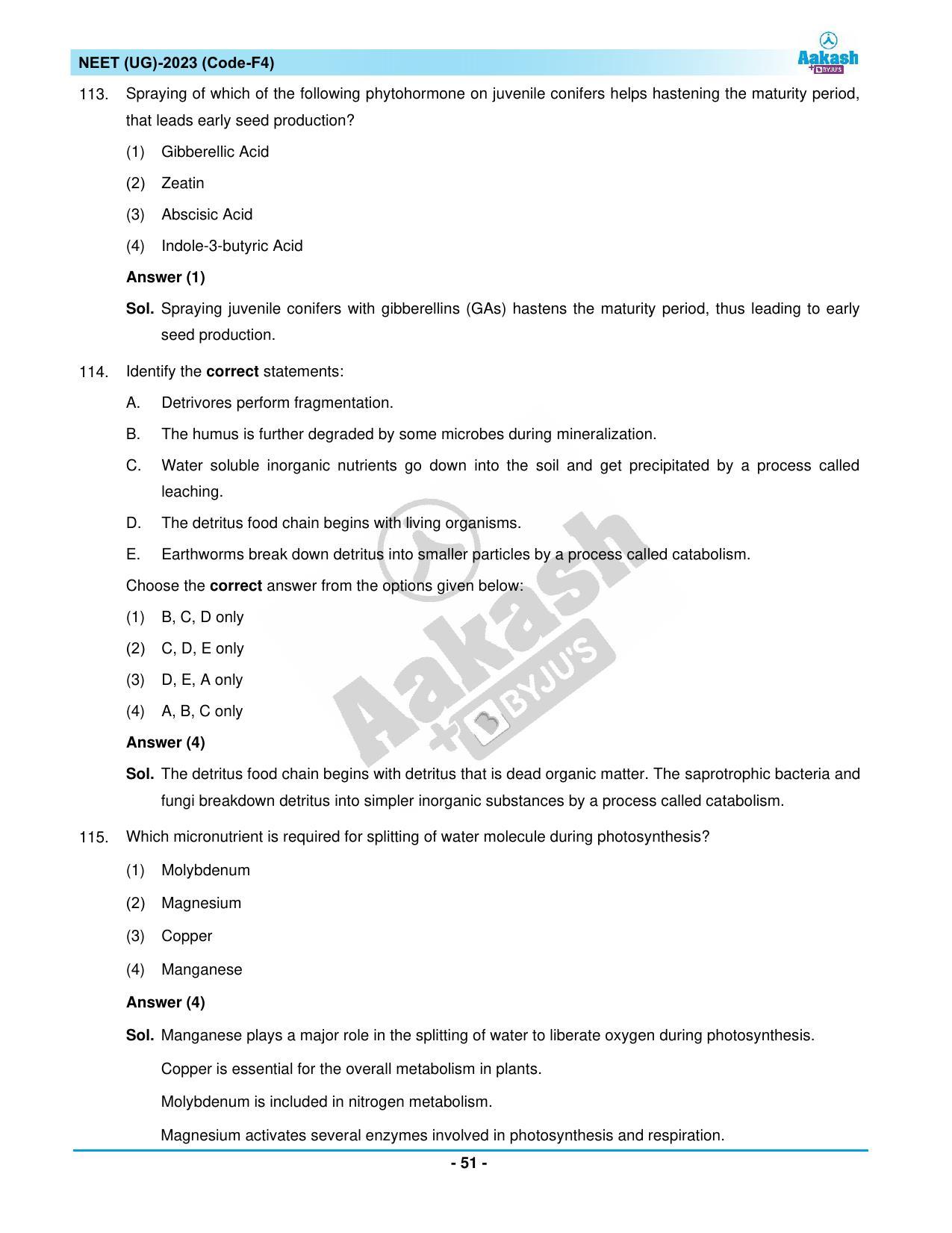 NEET 2023 Question Paper F4 - Page 51