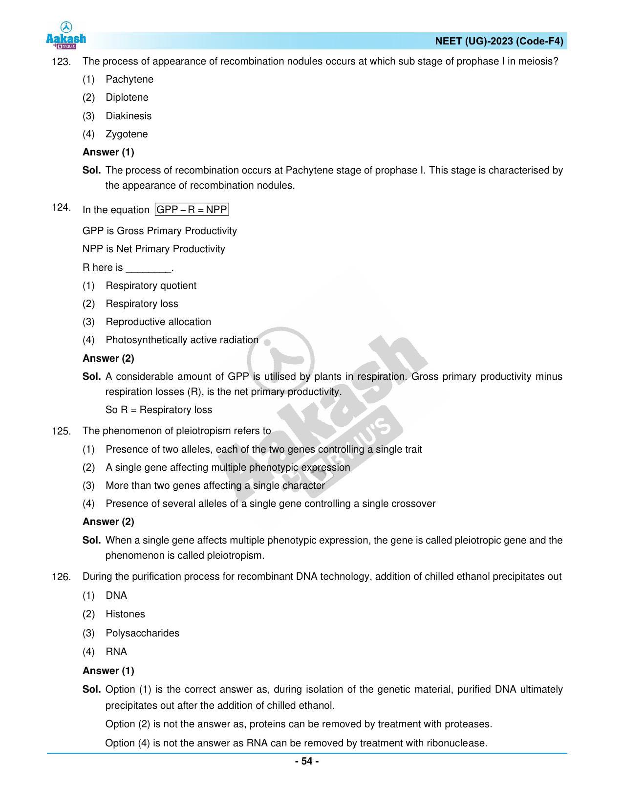 NEET 2023 Question Paper F4 - Page 54