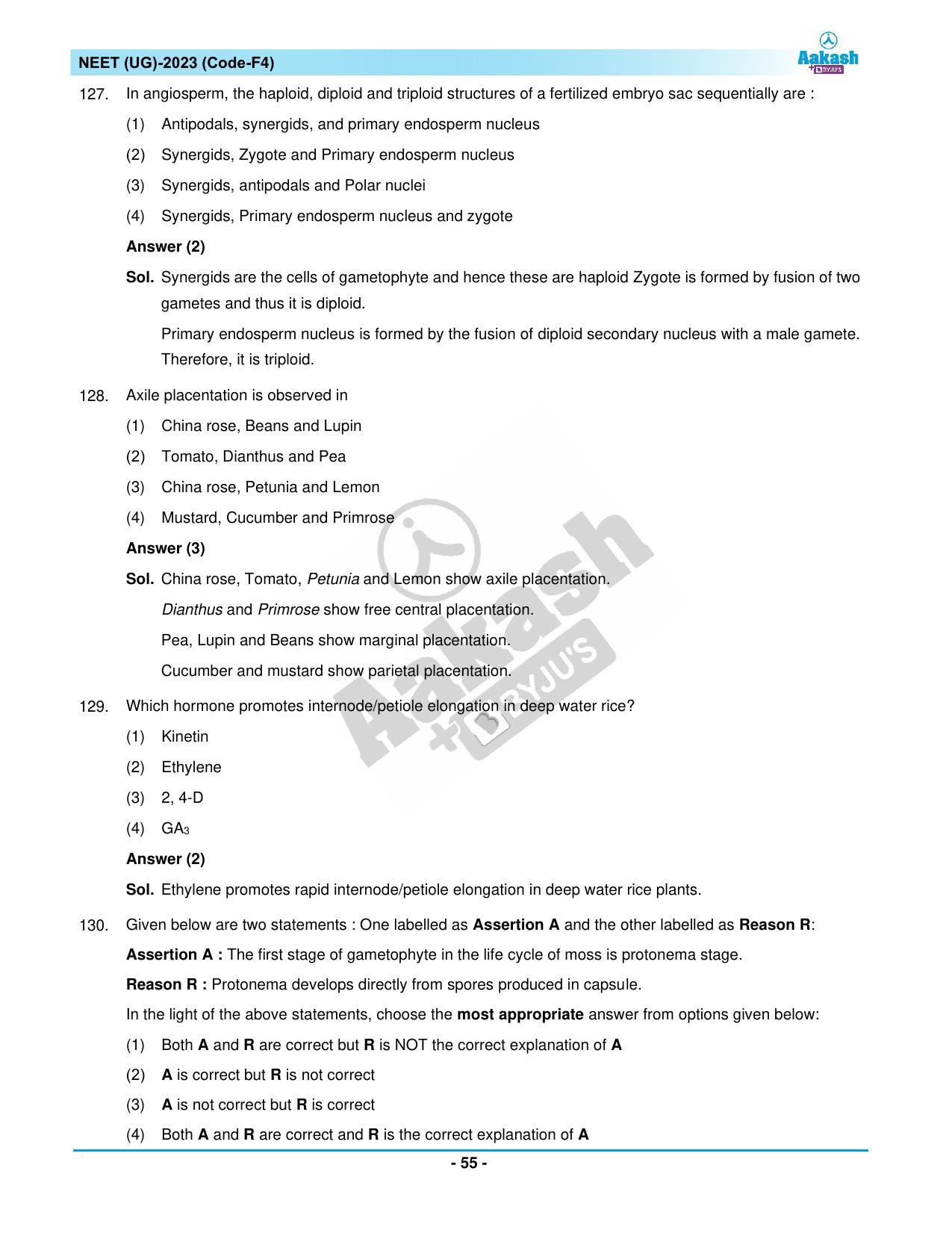 NEET 2023 Question Paper F4 - Page 55