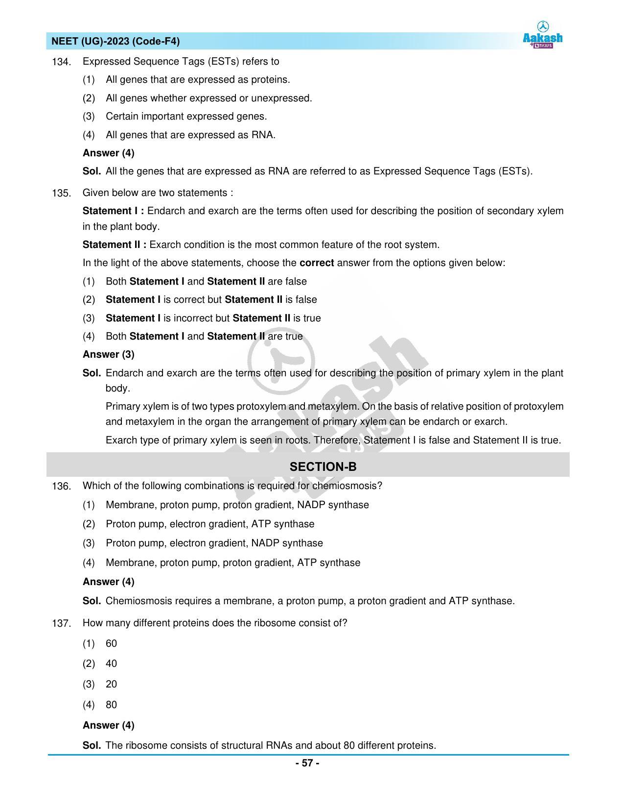 NEET 2023 Question Paper F4 - Page 57