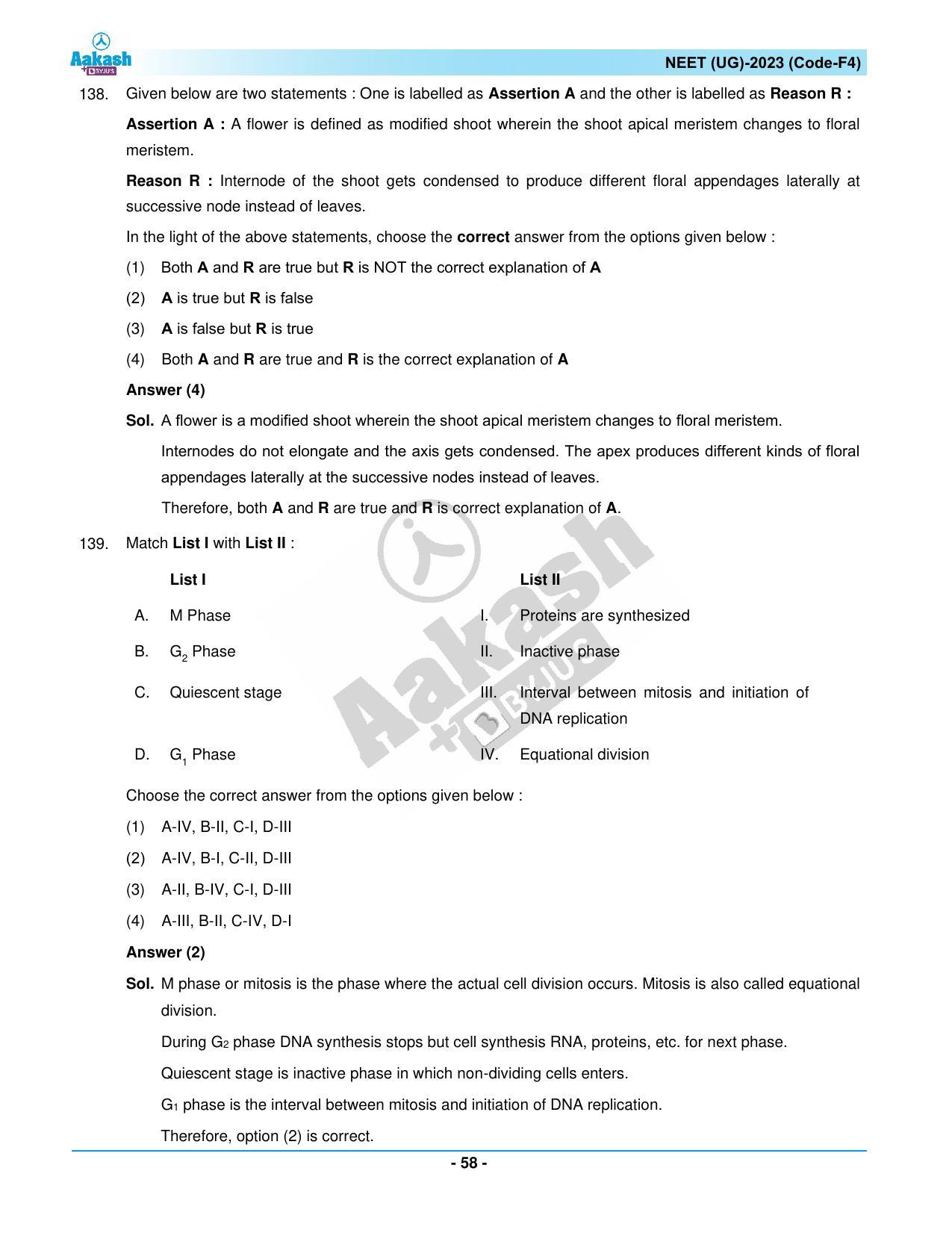 NEET 2023 Question Paper F4 - Page 58