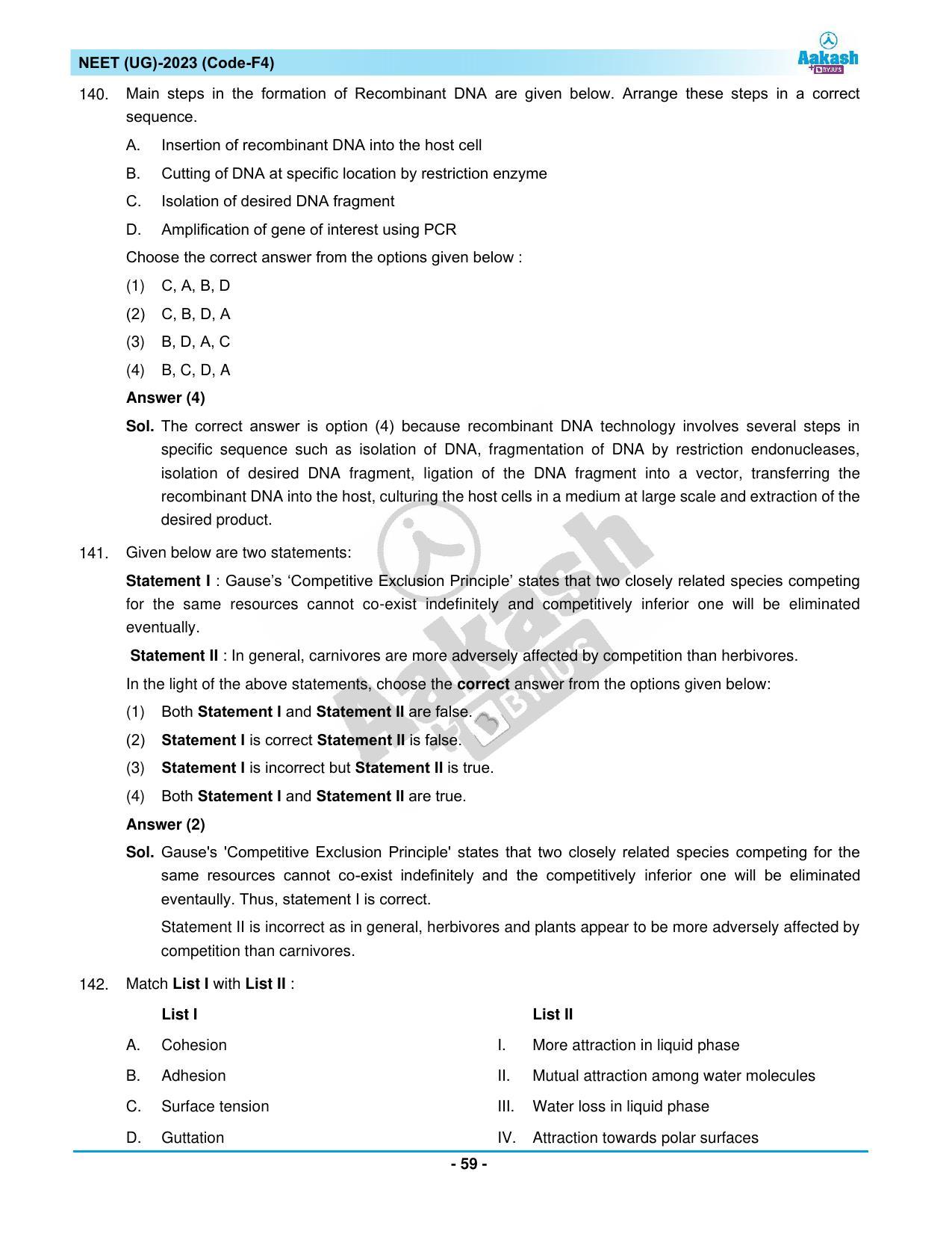 NEET 2023 Question Paper F4 - Page 59