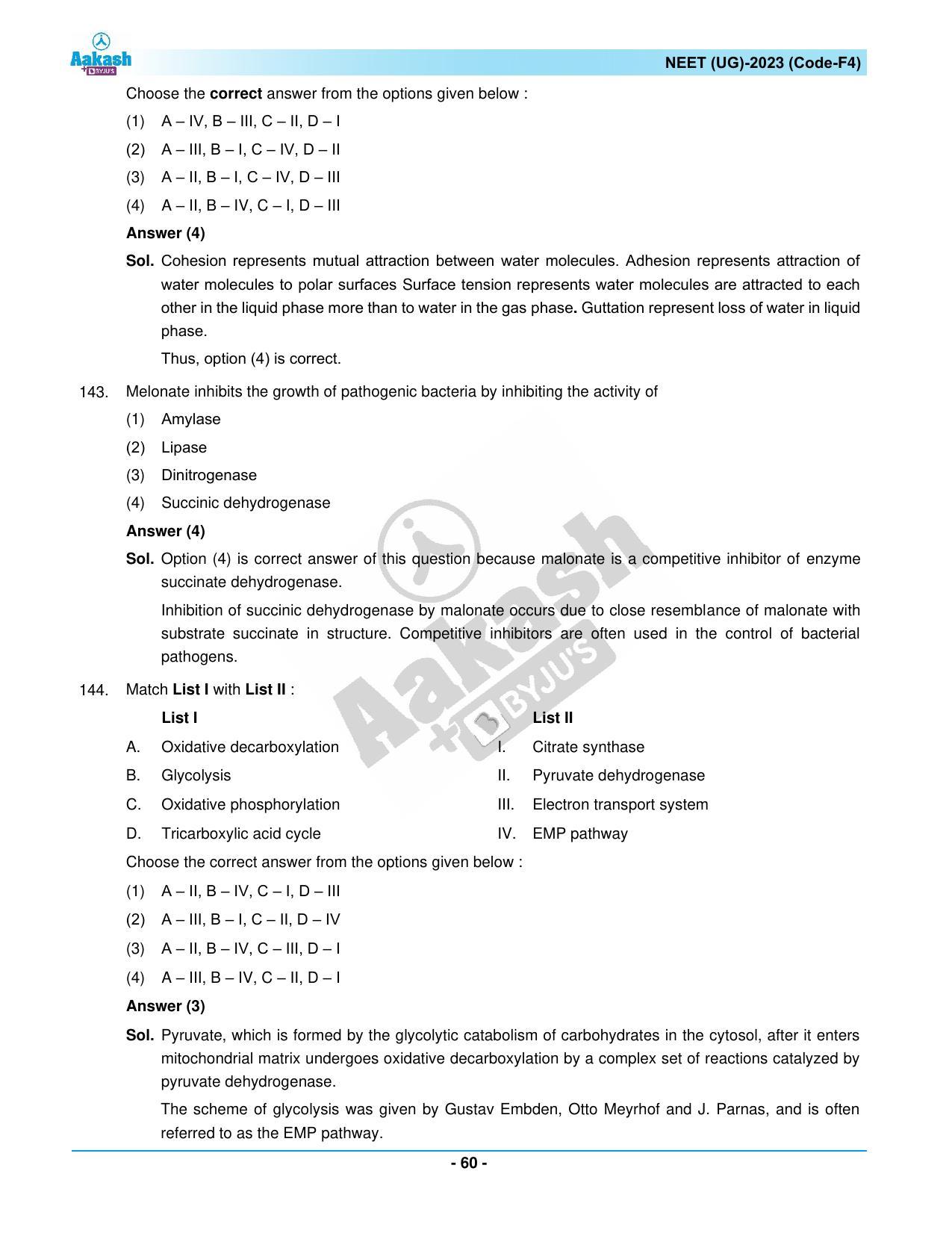 NEET 2023 Question Paper F4 - Page 60