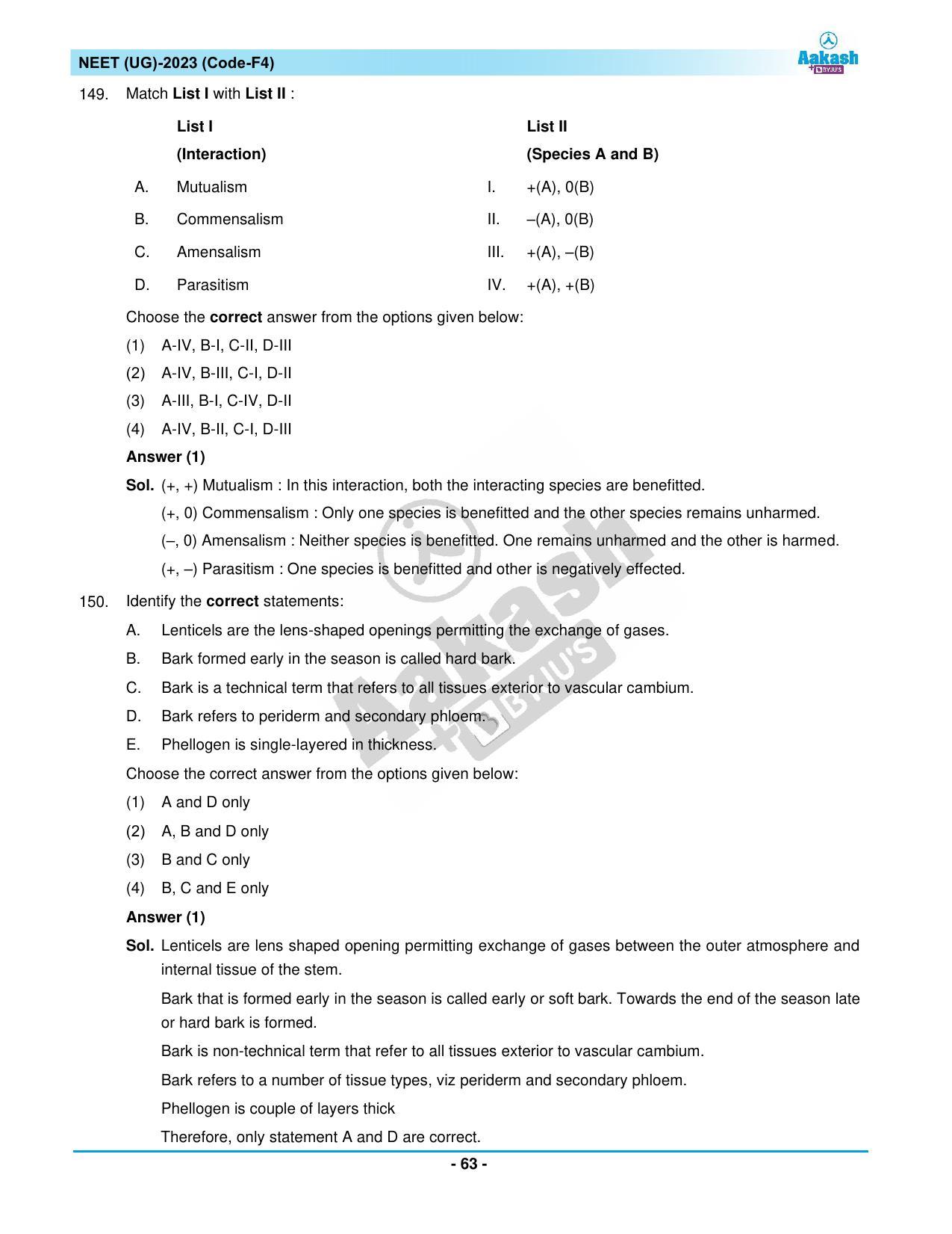 NEET 2023 Question Paper F4 - Page 63