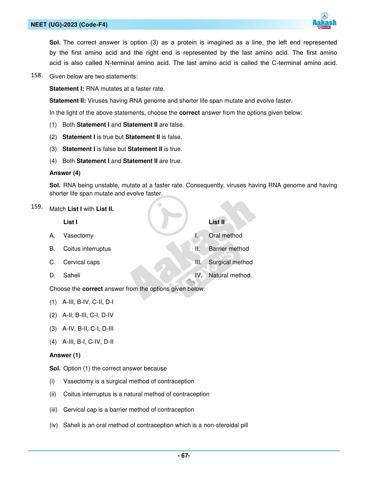 NEET 2023 Question Paper F4 - Page 67