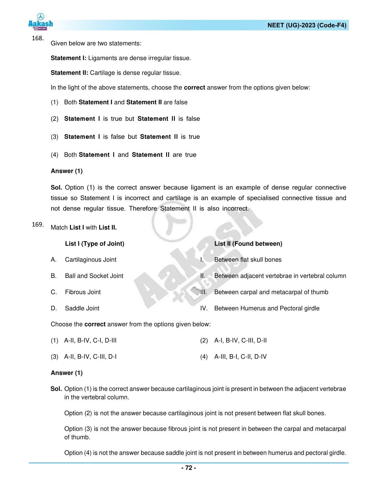 NEET 2023 Question Paper F4 - Page 72