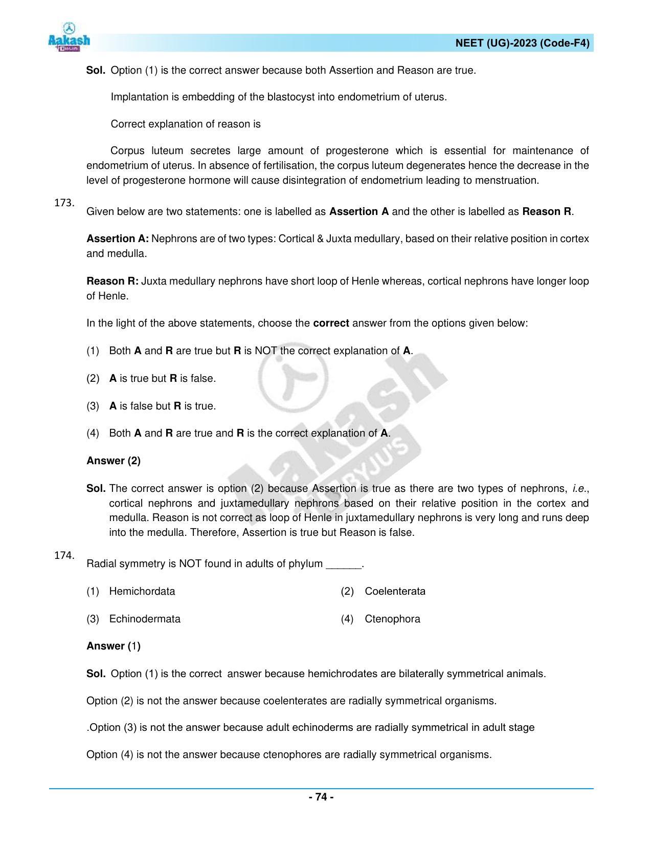 NEET 2023 Question Paper F4 - Page 74