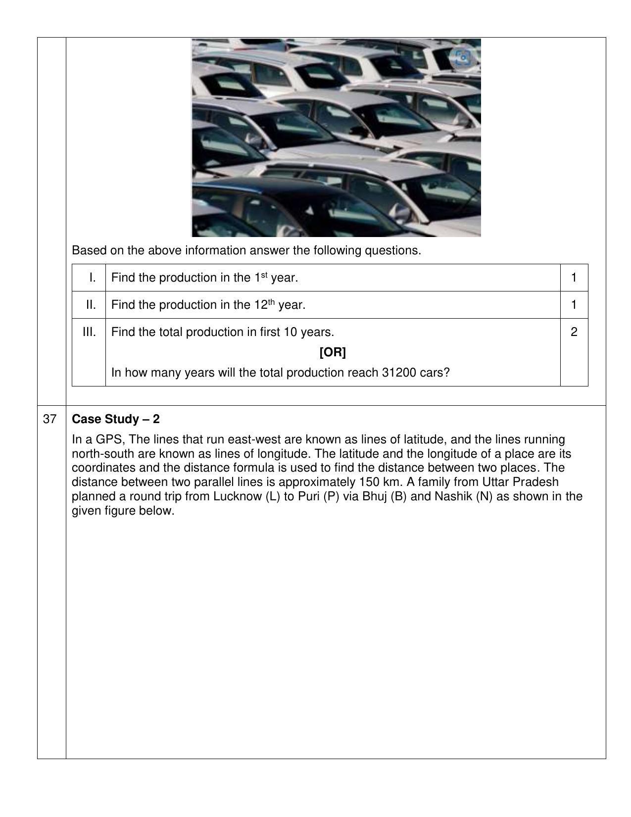 CBSE Class 10 Mathematics (Basic) Sample Papers 2023 - Page 7