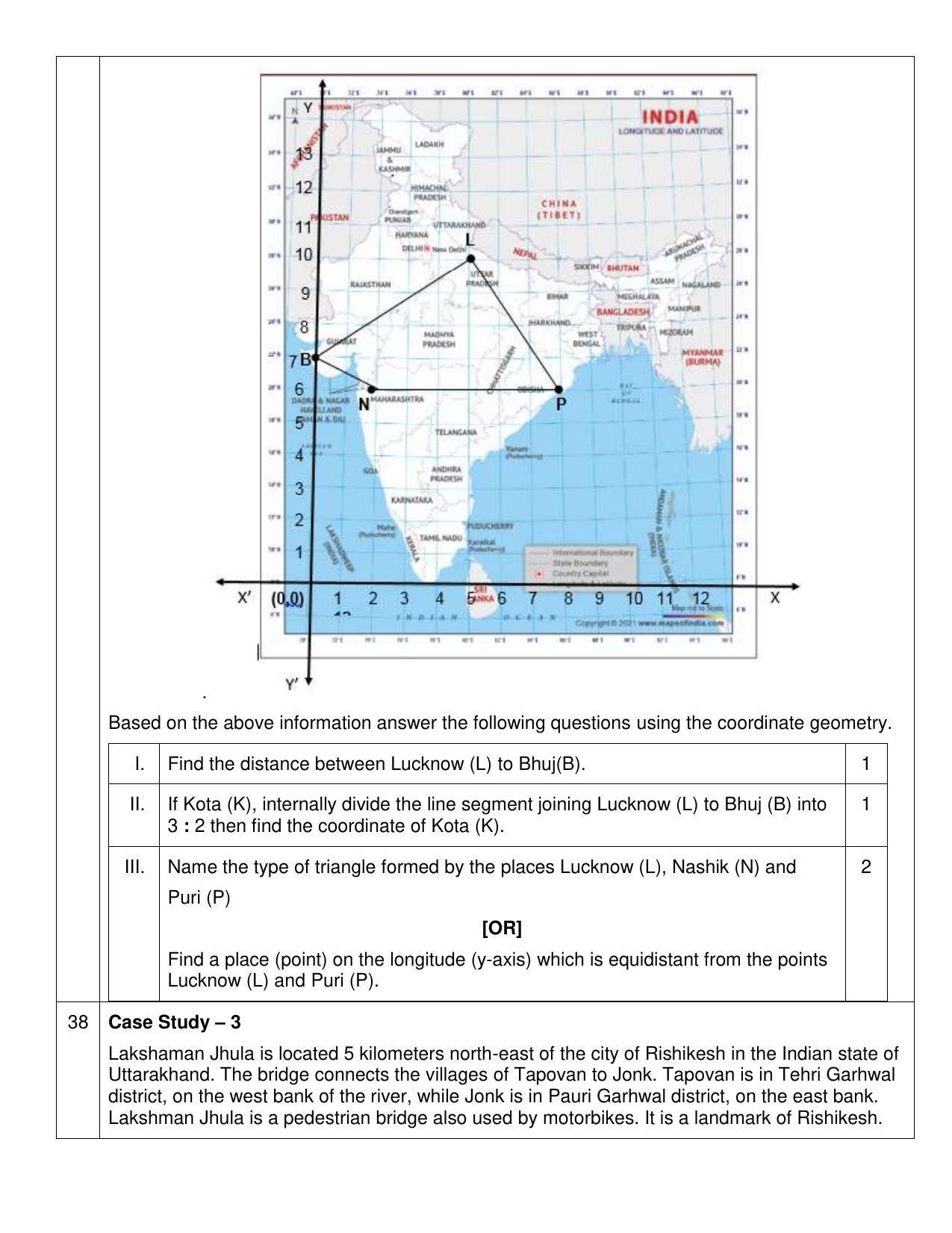 CBSE Class 10 Mathematics (Basic) Sample Papers 2023 - Page 8