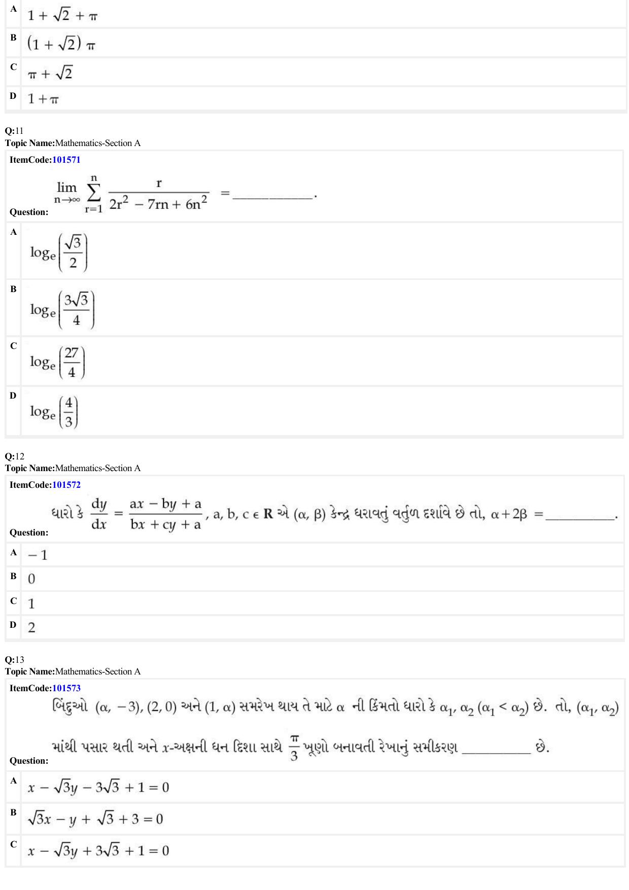 JEE Mains 2022: BTech Gujarati (Shift 1) 30-06-2022 Question Paper - Page 4