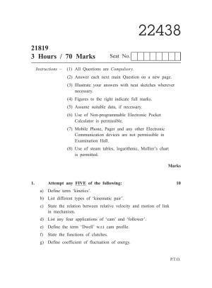 MSBTE Summer Question Paper 2019 - TOM