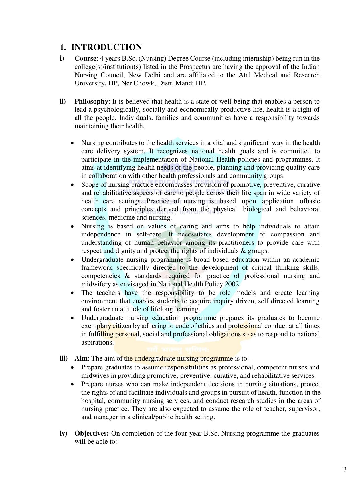 HP B.Sc. Nursing Exam Syllabus - Page 4