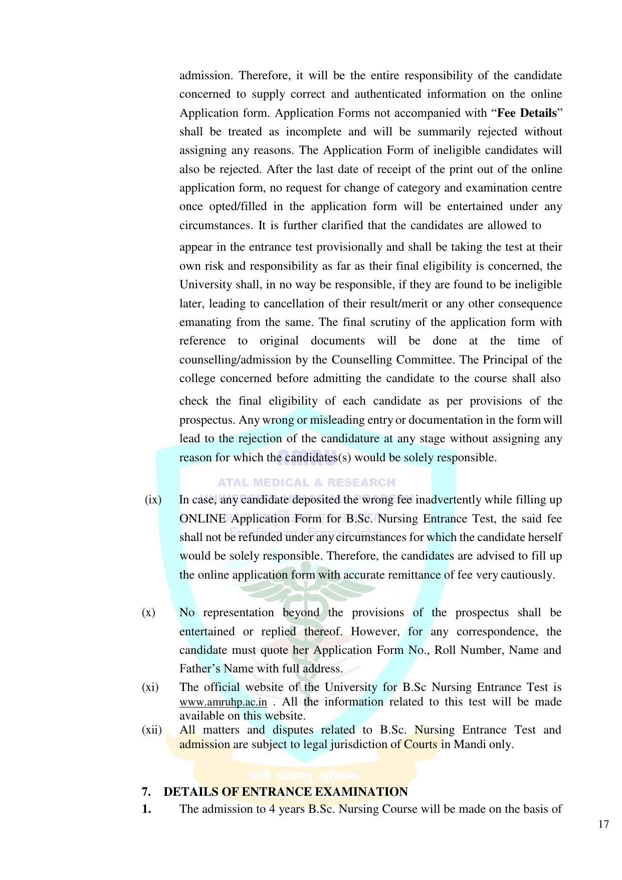 HP B.Sc. Nursing Exam Syllabus - Page 18