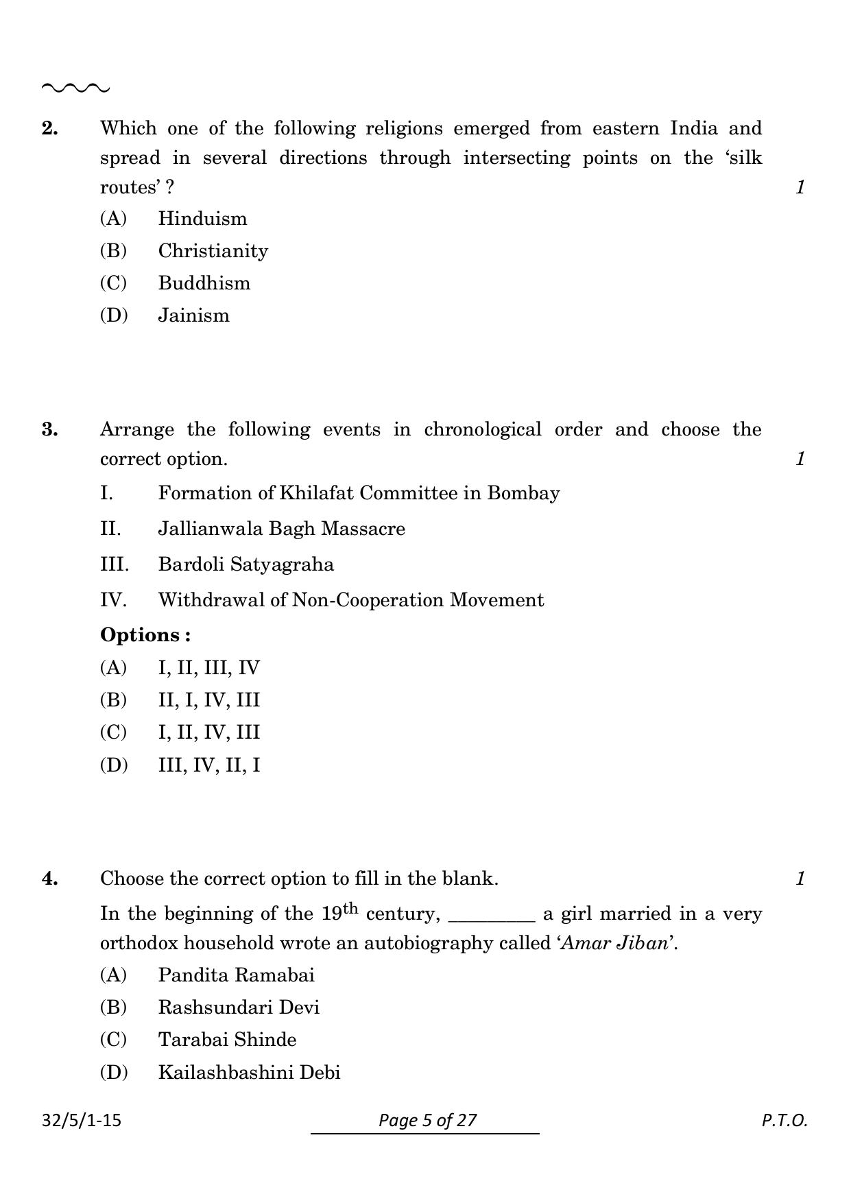 CBSE Class 10 32-5-1 Social Science 2024 Question Paper - Page 5