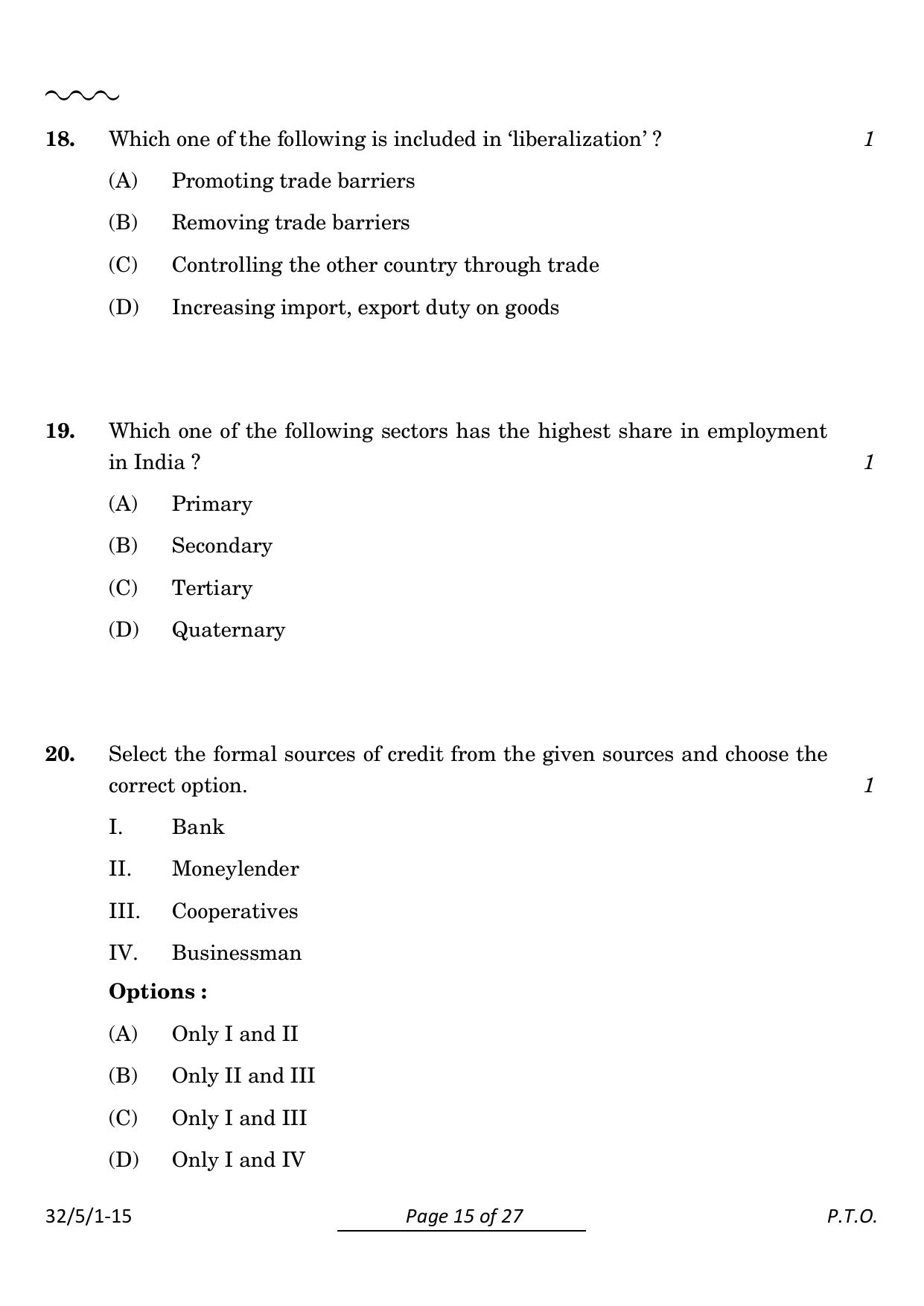 CBSE Class 10 32-5-1 Social Science 2024 Question Paper - Page 15