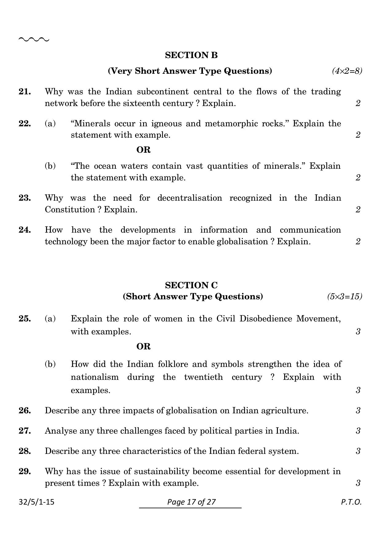 CBSE Class 10 32-5-1 Social Science 2024 Question Paper - Page 17