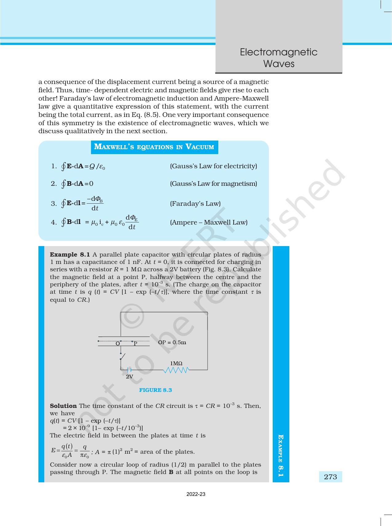 NCERT Book for Class 12 Physics Chapter 8 Electromagnetic Waves - Page 5