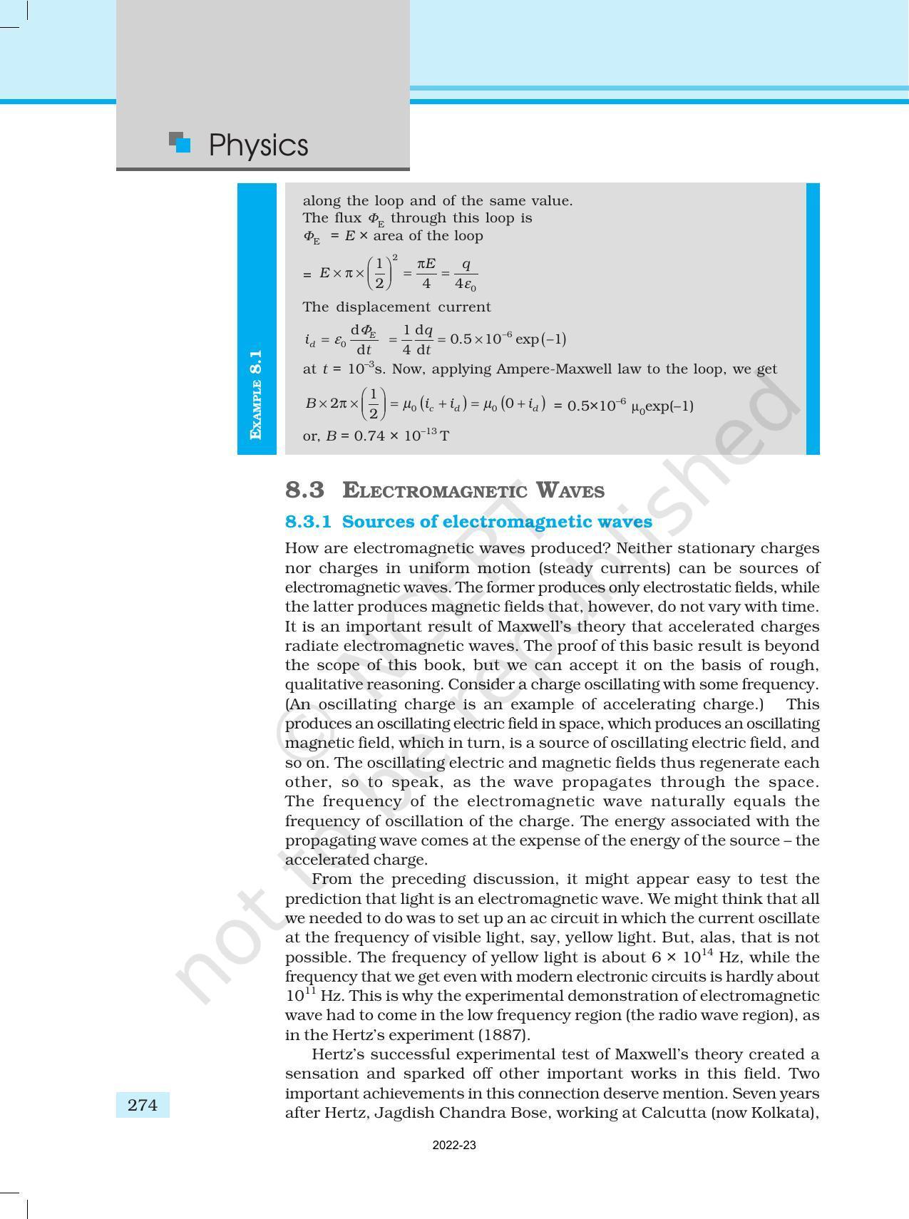 NCERT Book for Class 12 Physics Chapter 8 Electromagnetic Waves - Page 6