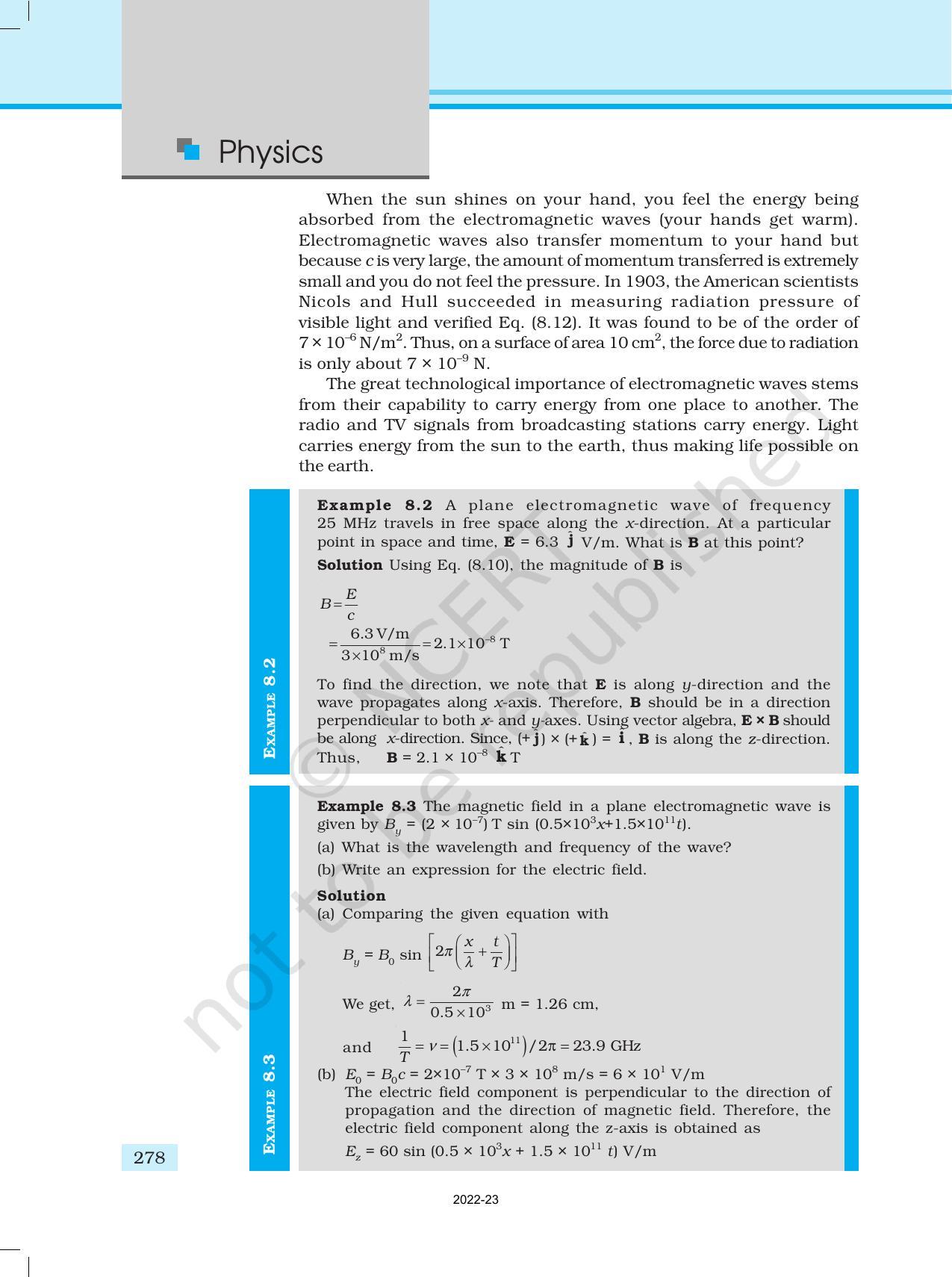 NCERT Book for Class 12 Physics Chapter 8 Electromagnetic Waves - Page 10