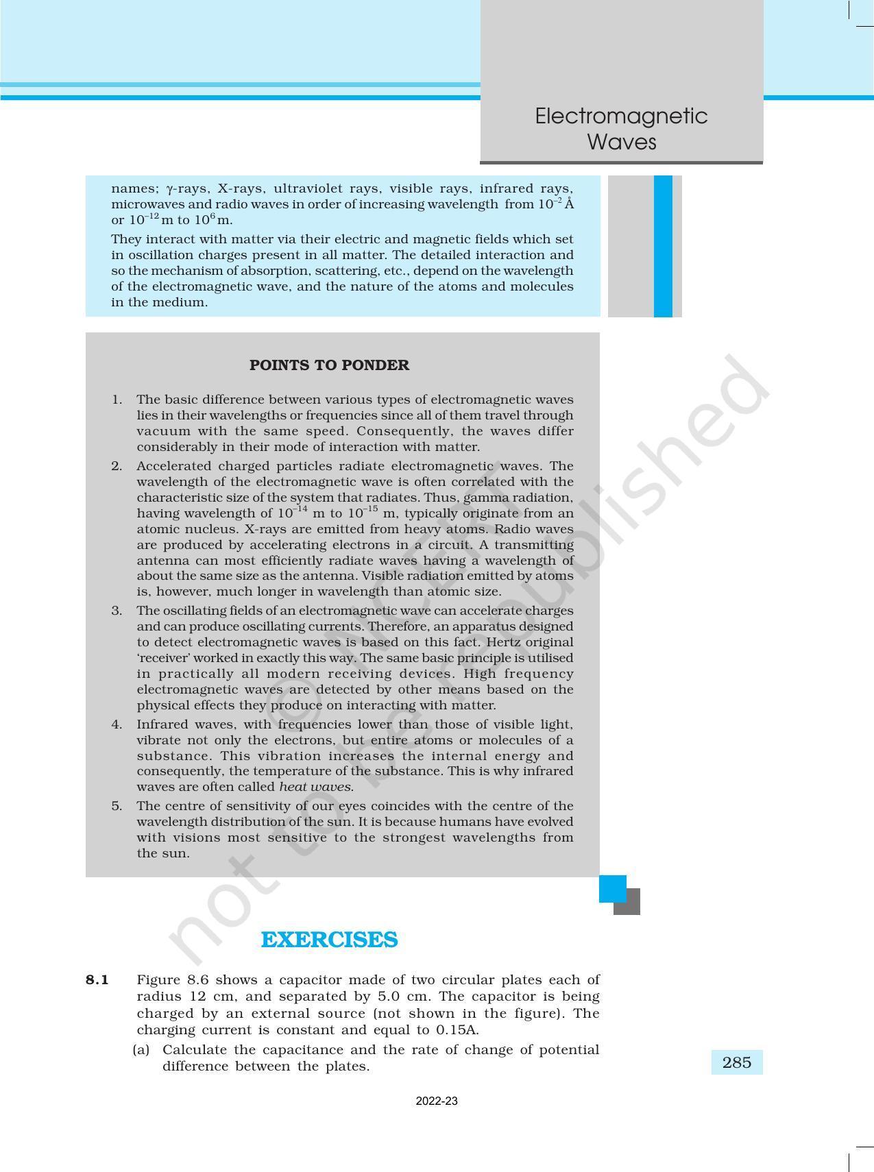 NCERT Book for Class 12 Physics Chapter 8 Electromagnetic Waves - Page 17