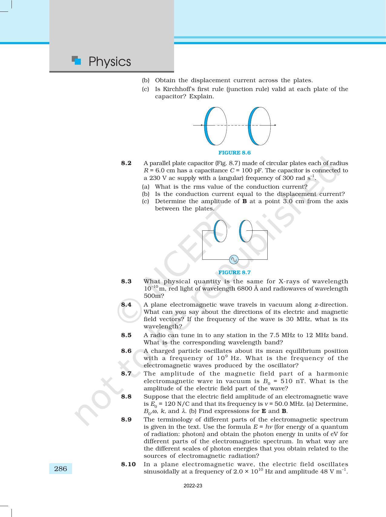 NCERT Book for Class 12 Physics Chapter 8 Electromagnetic Waves - Page 18