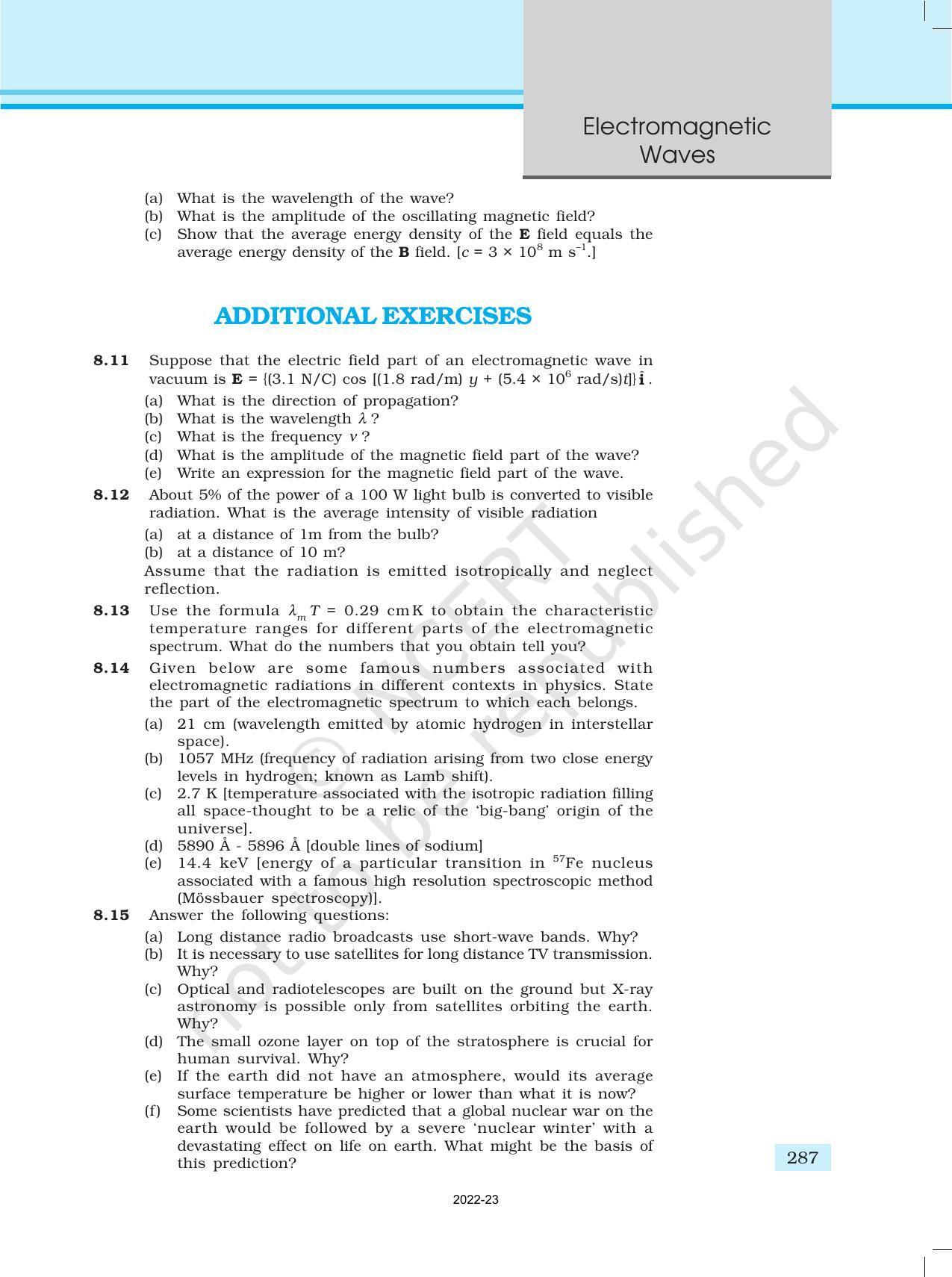 NCERT Book for Class 12 Physics Chapter 8 Electromagnetic Waves - Page 19