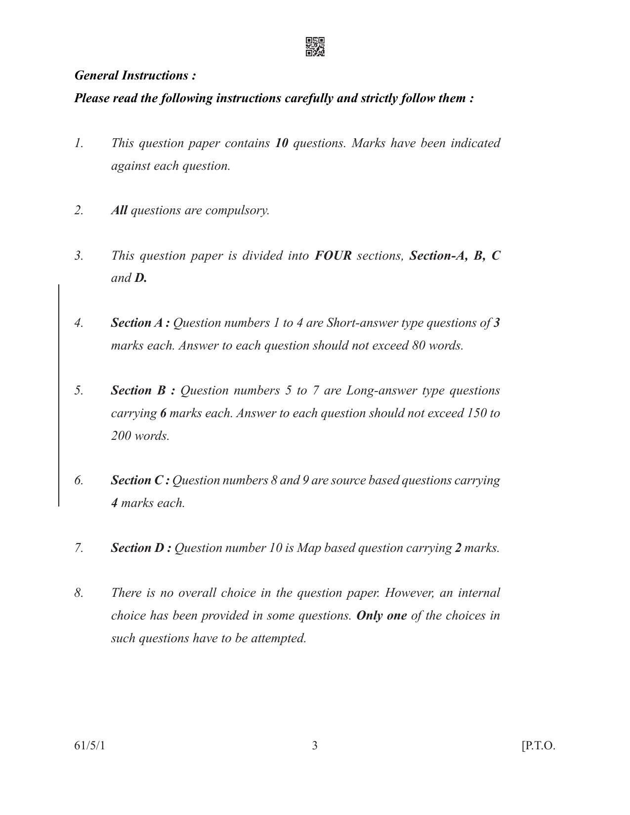 CBSE Class 12 61-5-1 History 2022 Question Paper - Page 3