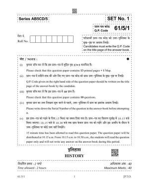 CBSE Class 12 61-5-1 History 2022 Question Paper