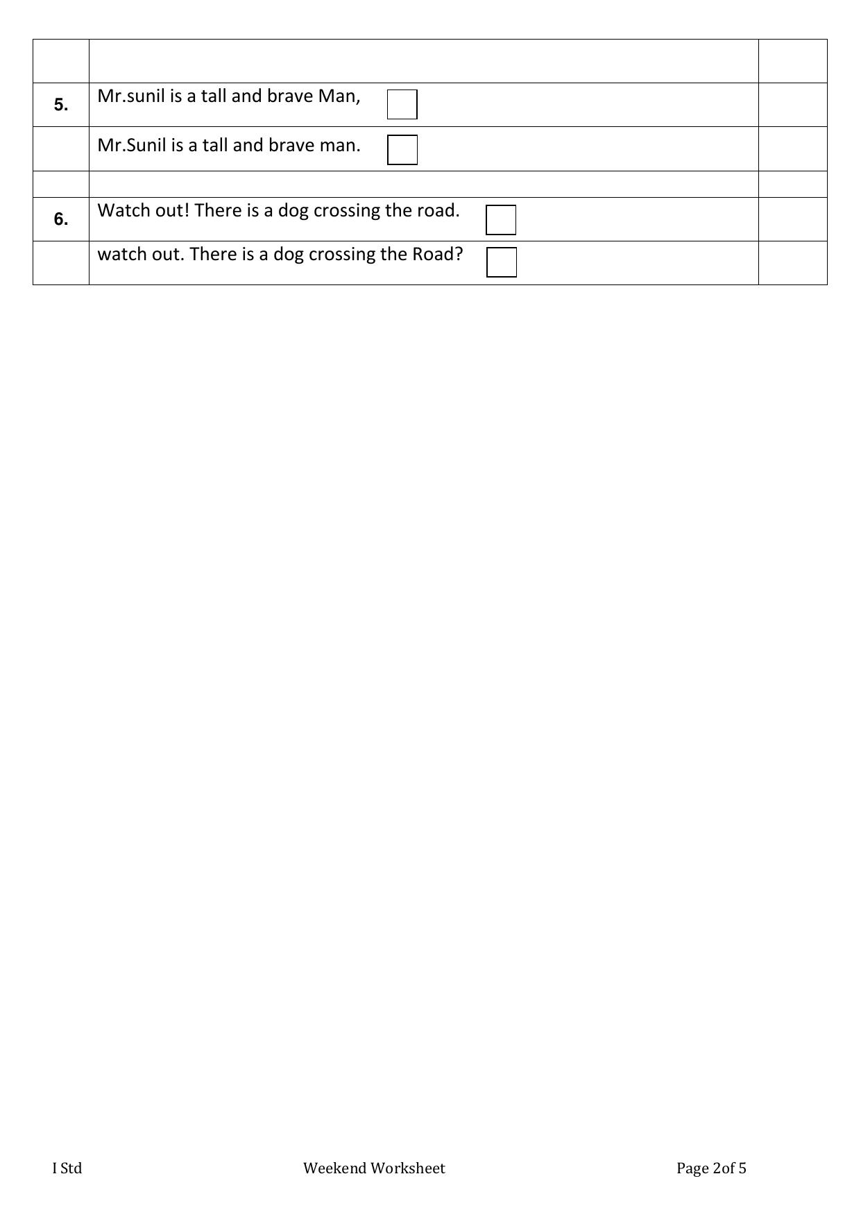 Worksheet for Class 3 English Assignment 37 - Page 2