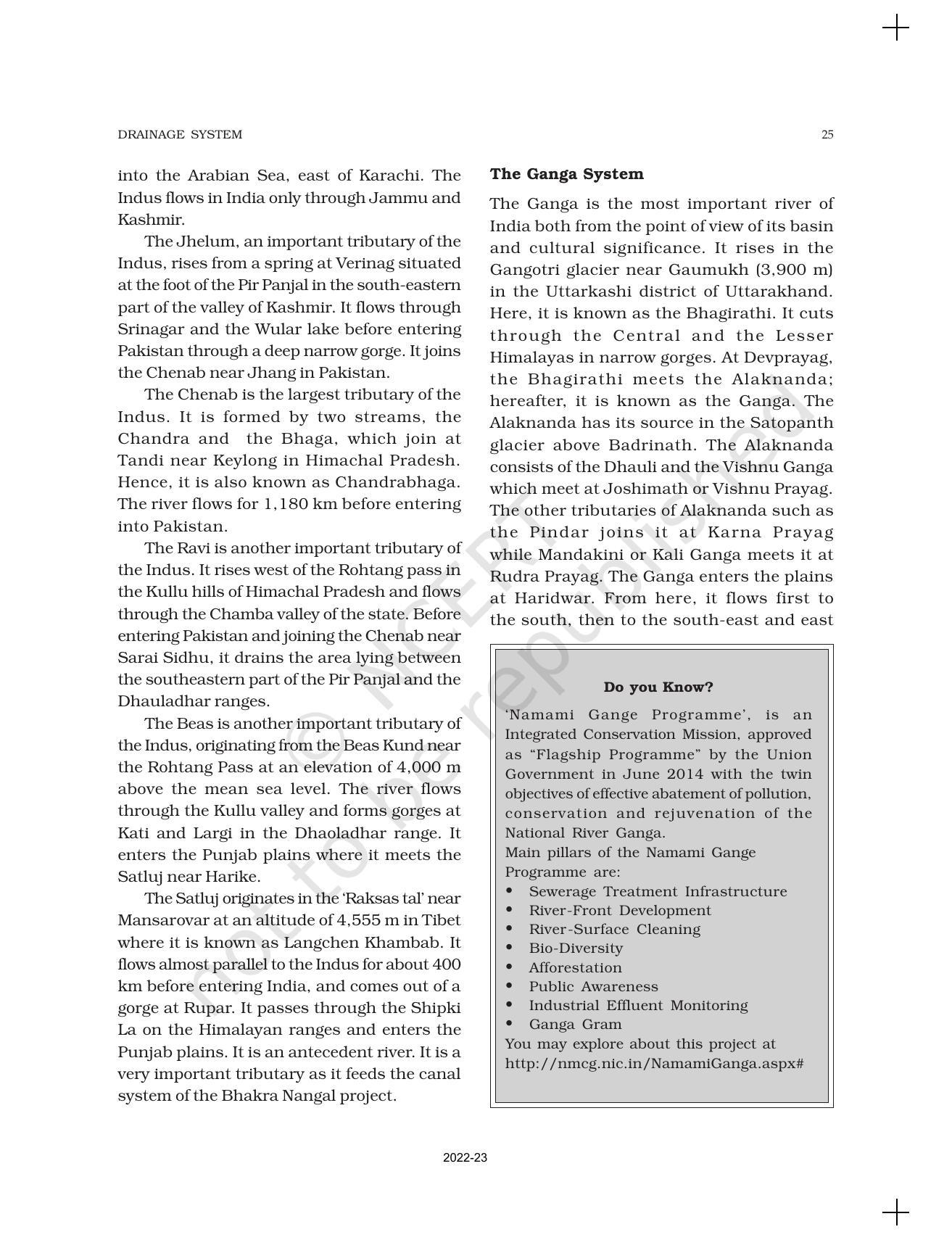NCERT Book for Class 11 Geography (Part-II) Chapter 3 Drainage System - Page 5