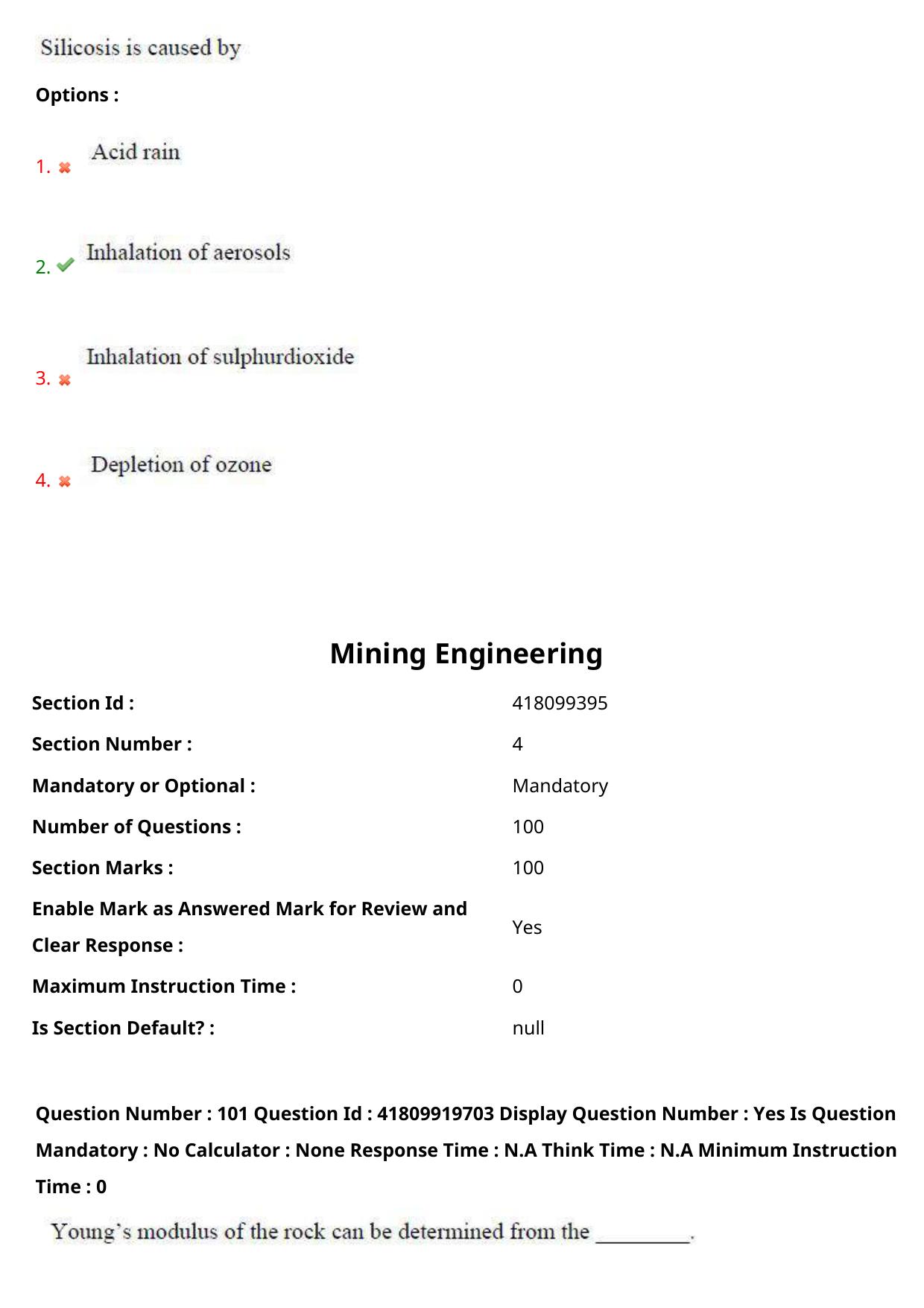 AP ECET 2023 Mining Engineering Question Paper - Page 62