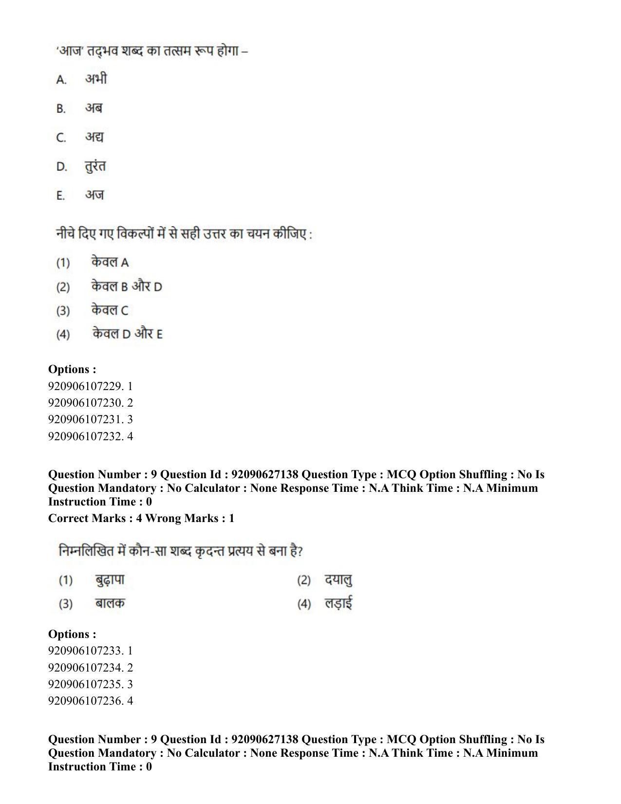 CUET PG 2023: SCQP09 – Computer Science, Information Technology etc (Hin) - Shift 3 (26-06-2023) Question Paper - Page 14