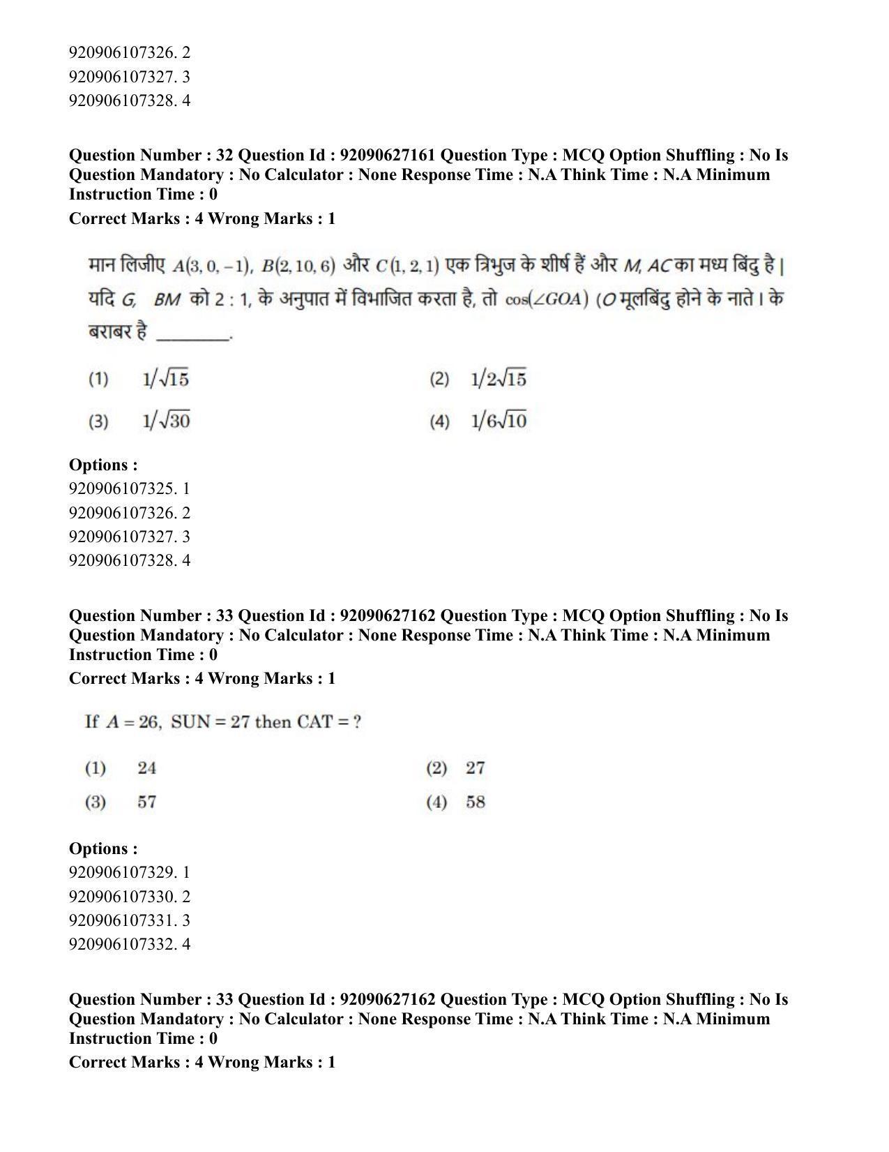 CUET PG 2023: SCQP09 – Computer Science, Information Technology etc (Hin) - Shift 3 (26-06-2023) Question Paper - Page 36