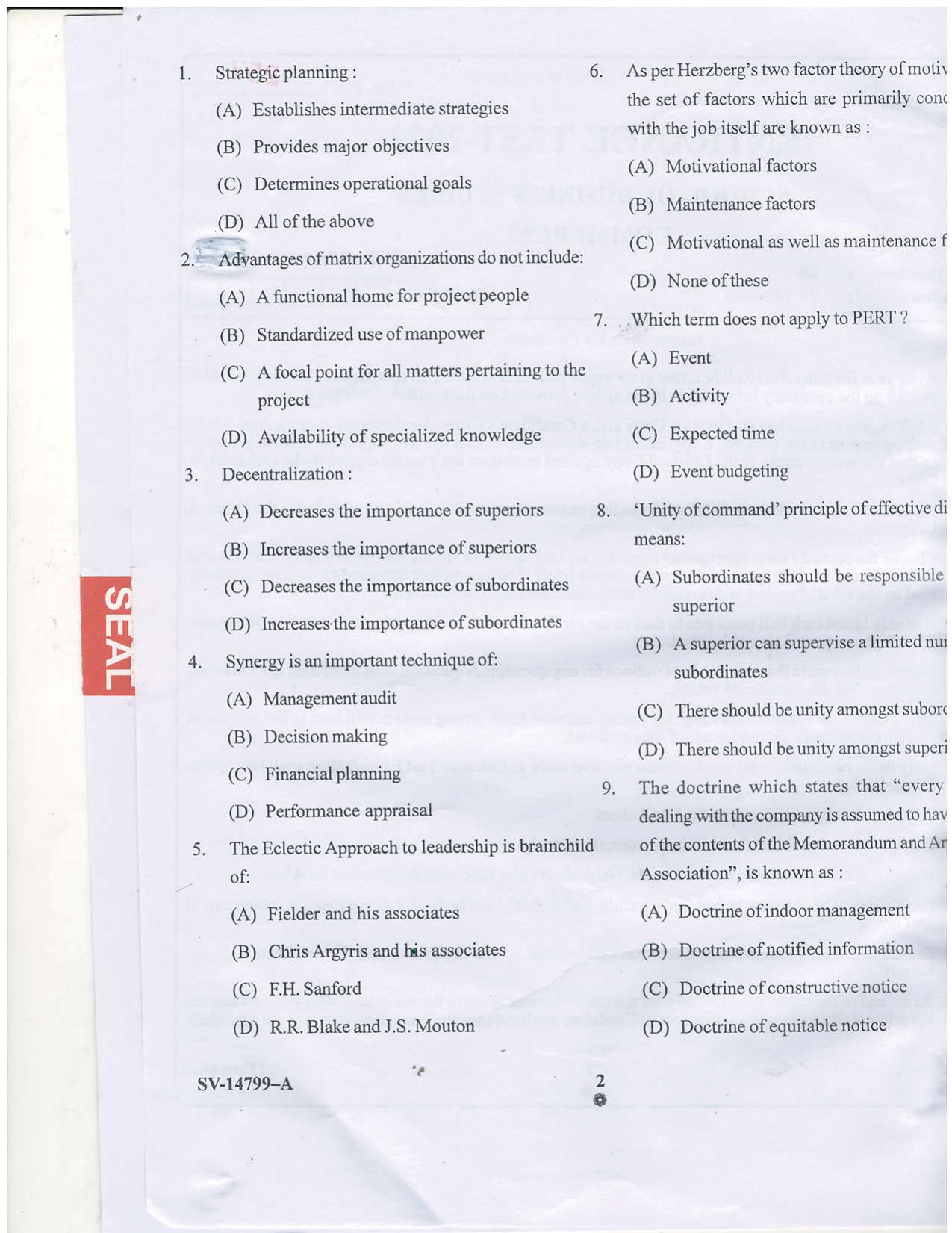 KUET 2023 M.Com Question Paper - Page 10