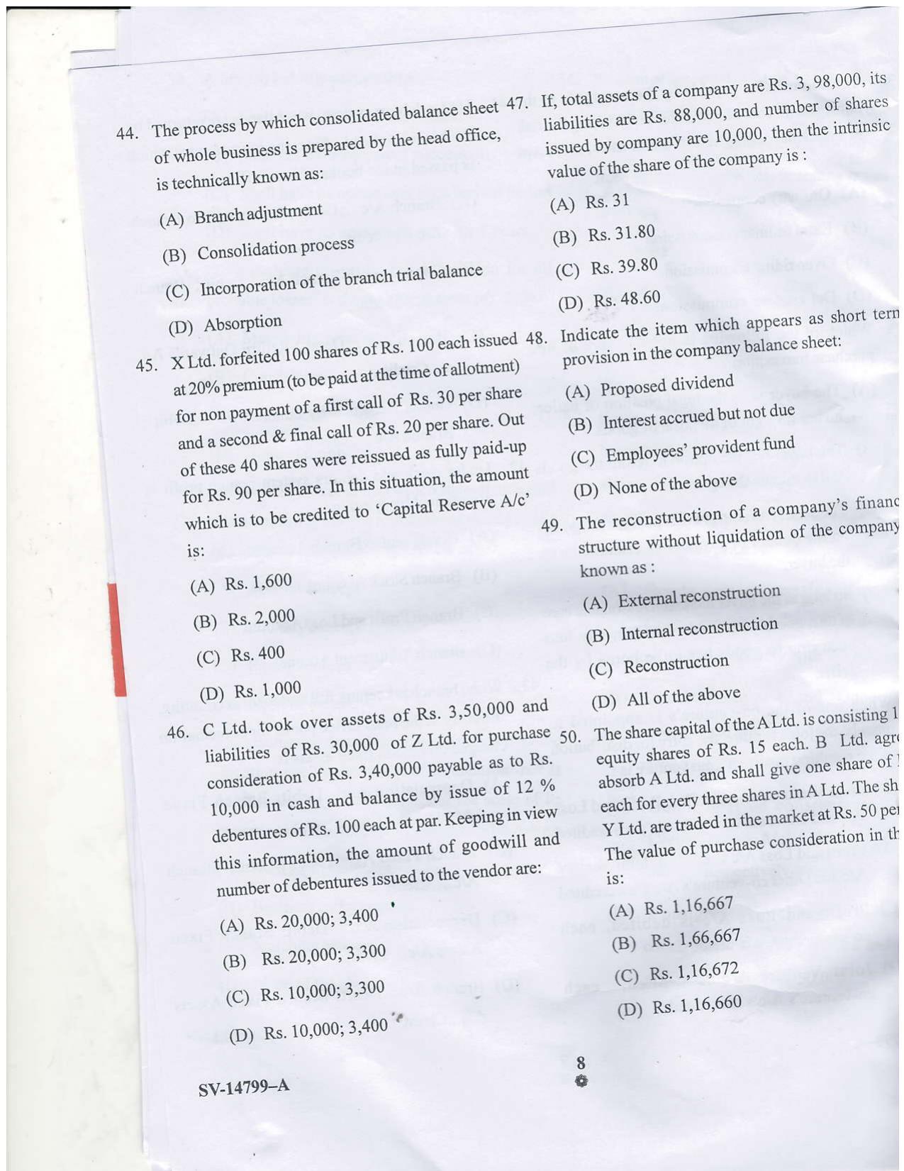 KUET 2023 M.Com Question Paper - Page 16